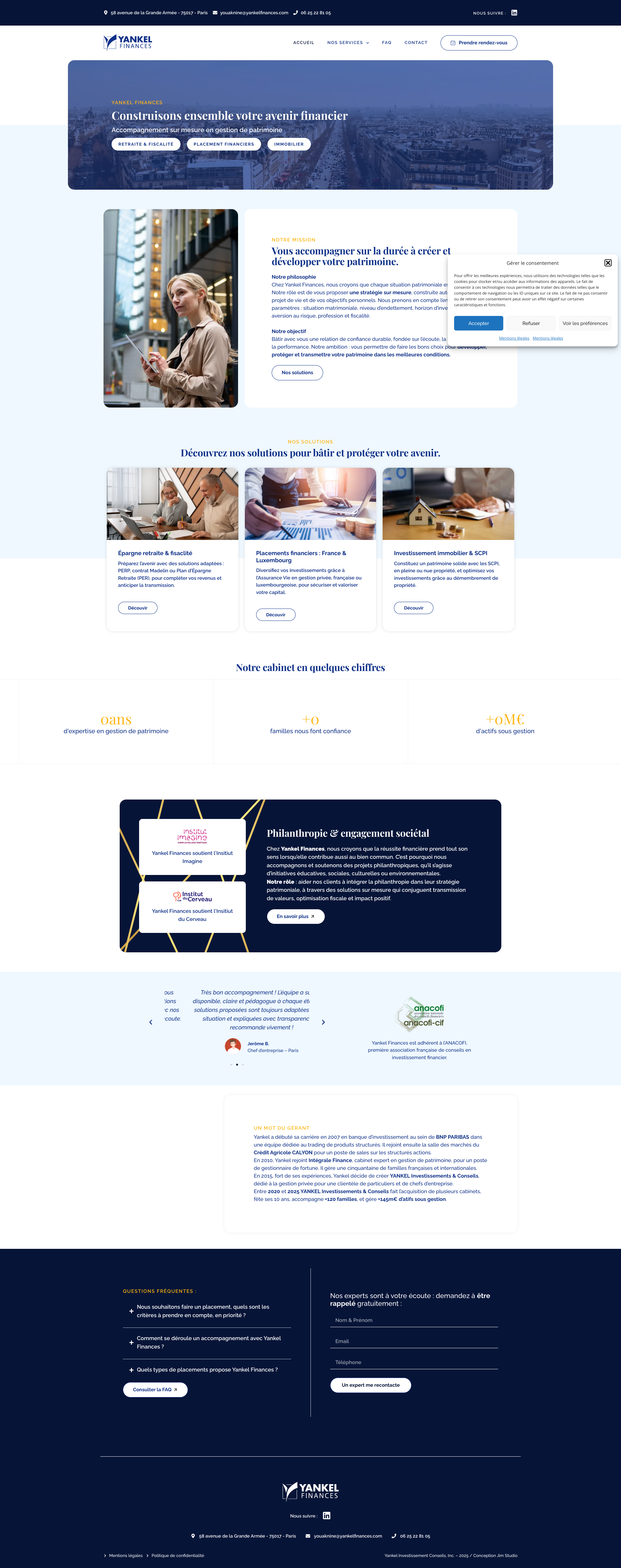 Aperçu du site
