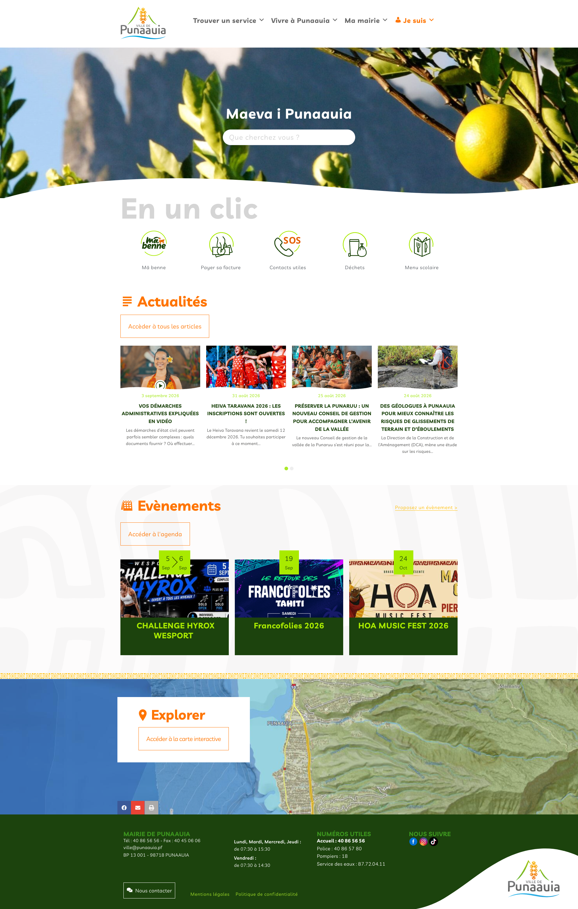 Aperçu du site