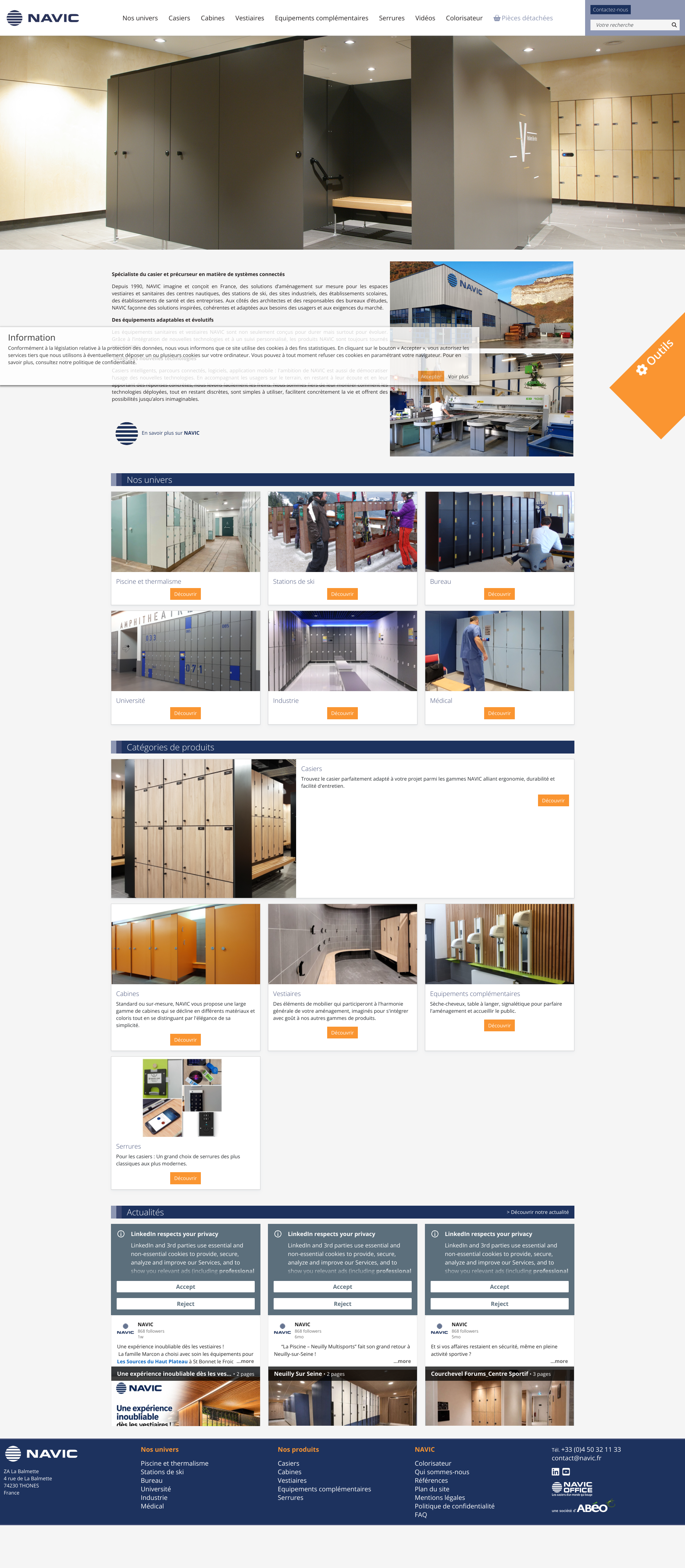 Aperçu du site