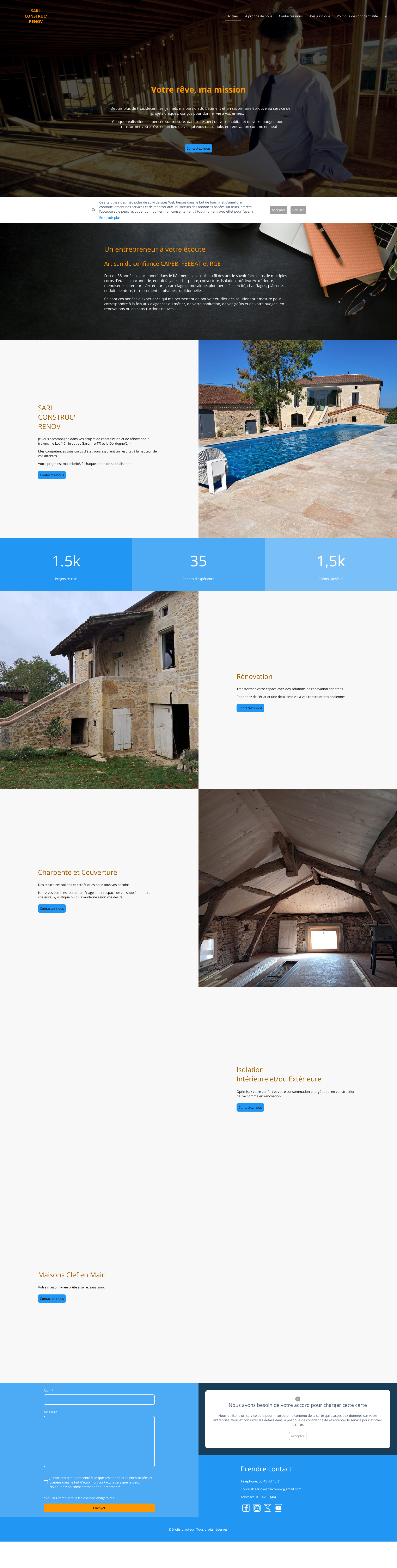 Aperçu du site