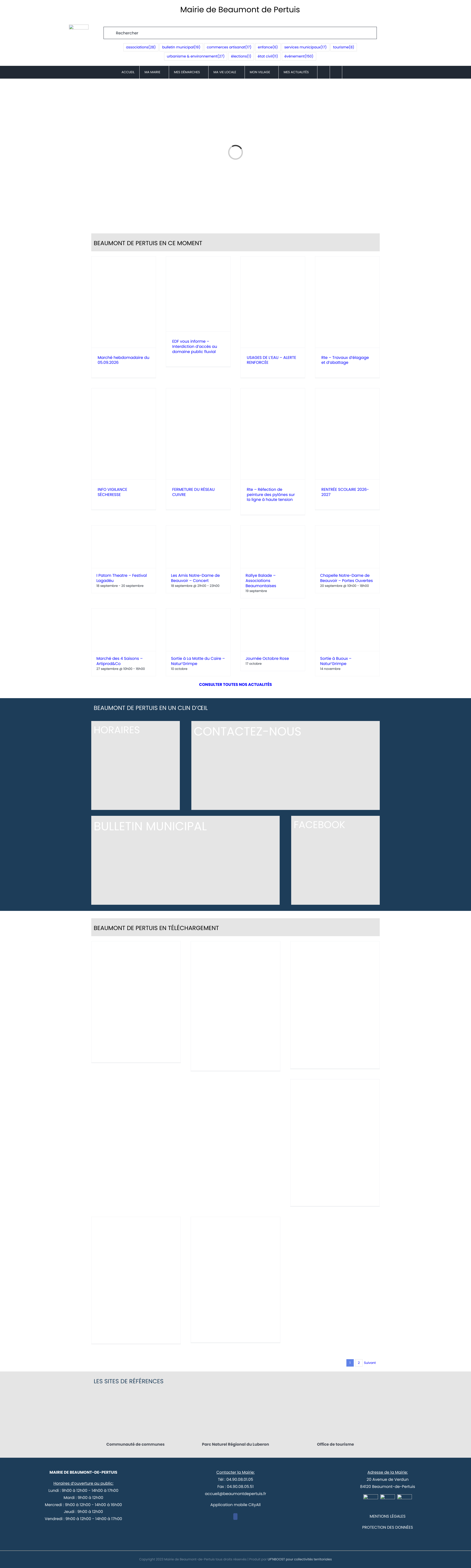 Aperçu du site