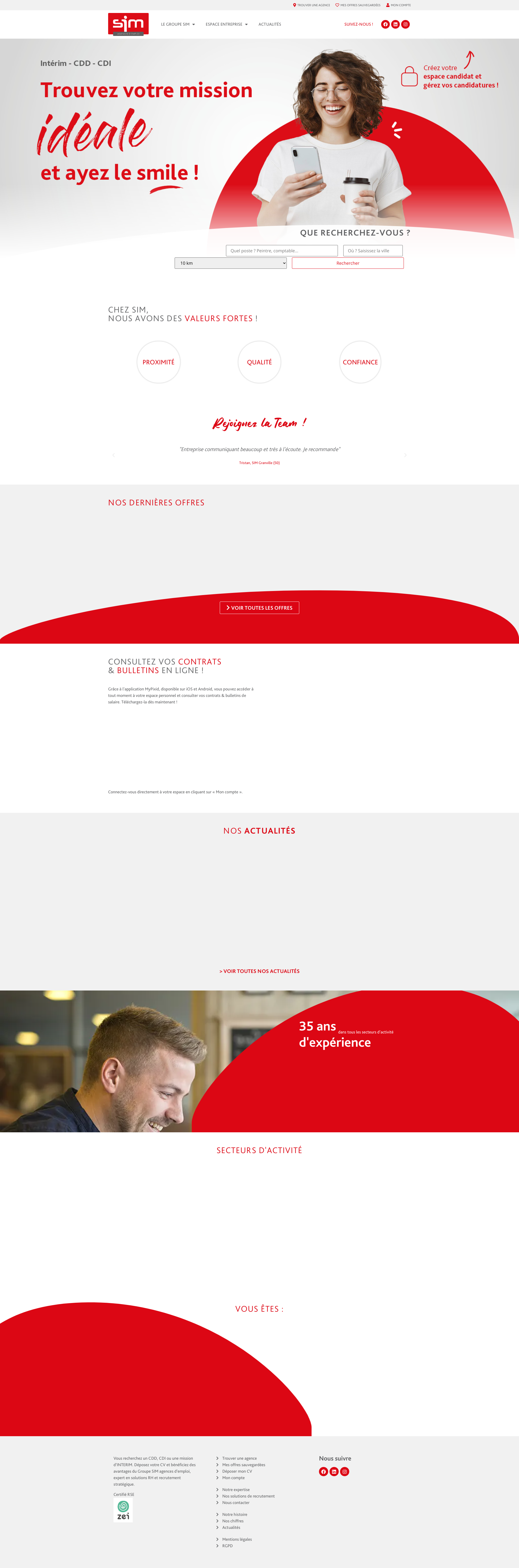 Aperçu du site