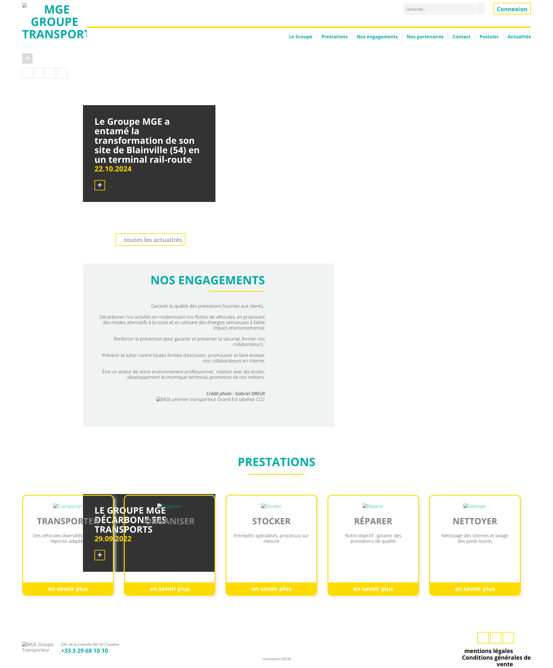 Aperçu du site