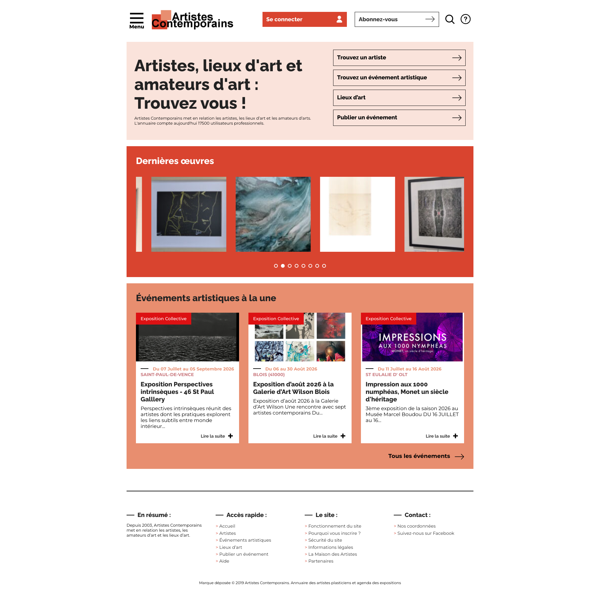 Aperçu du site