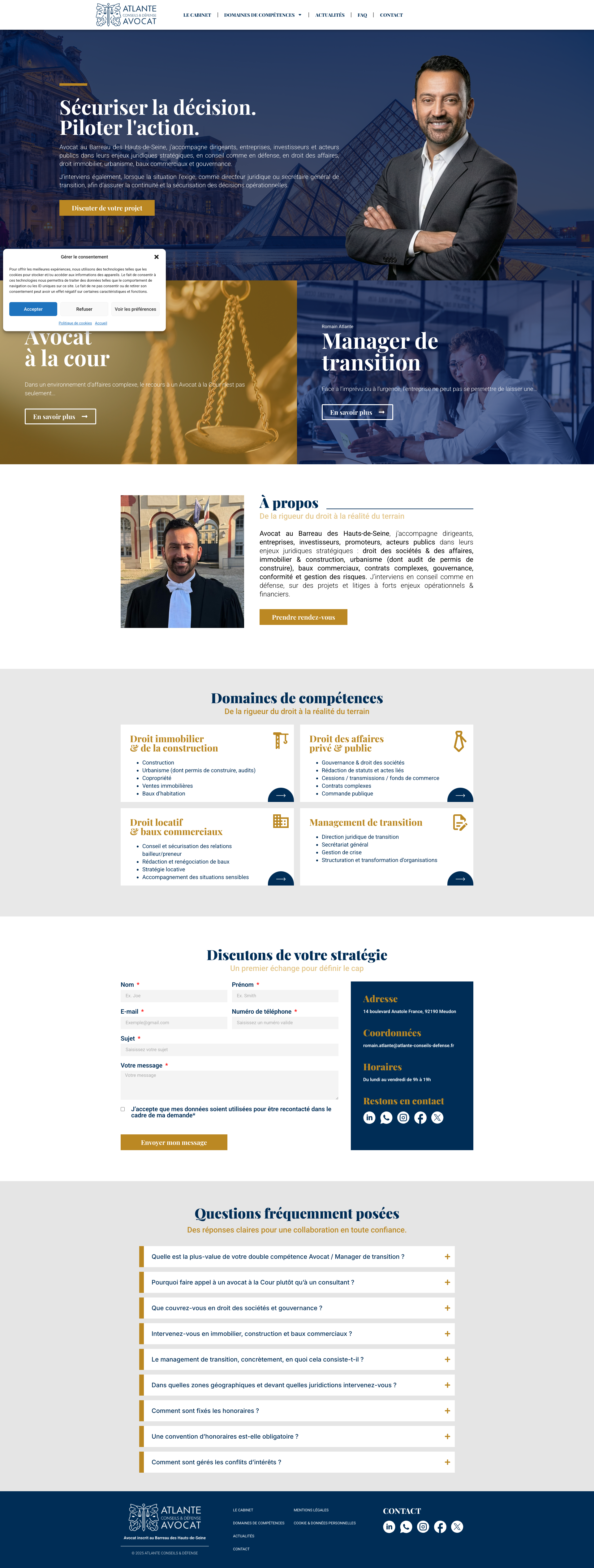 Aperçu du site