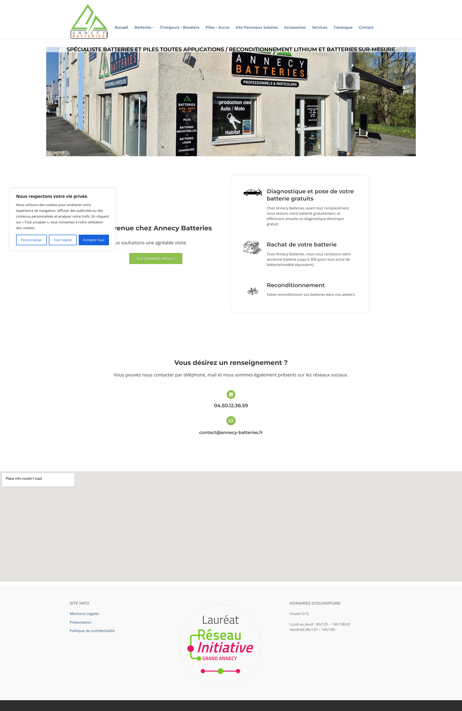 Aperçu du site