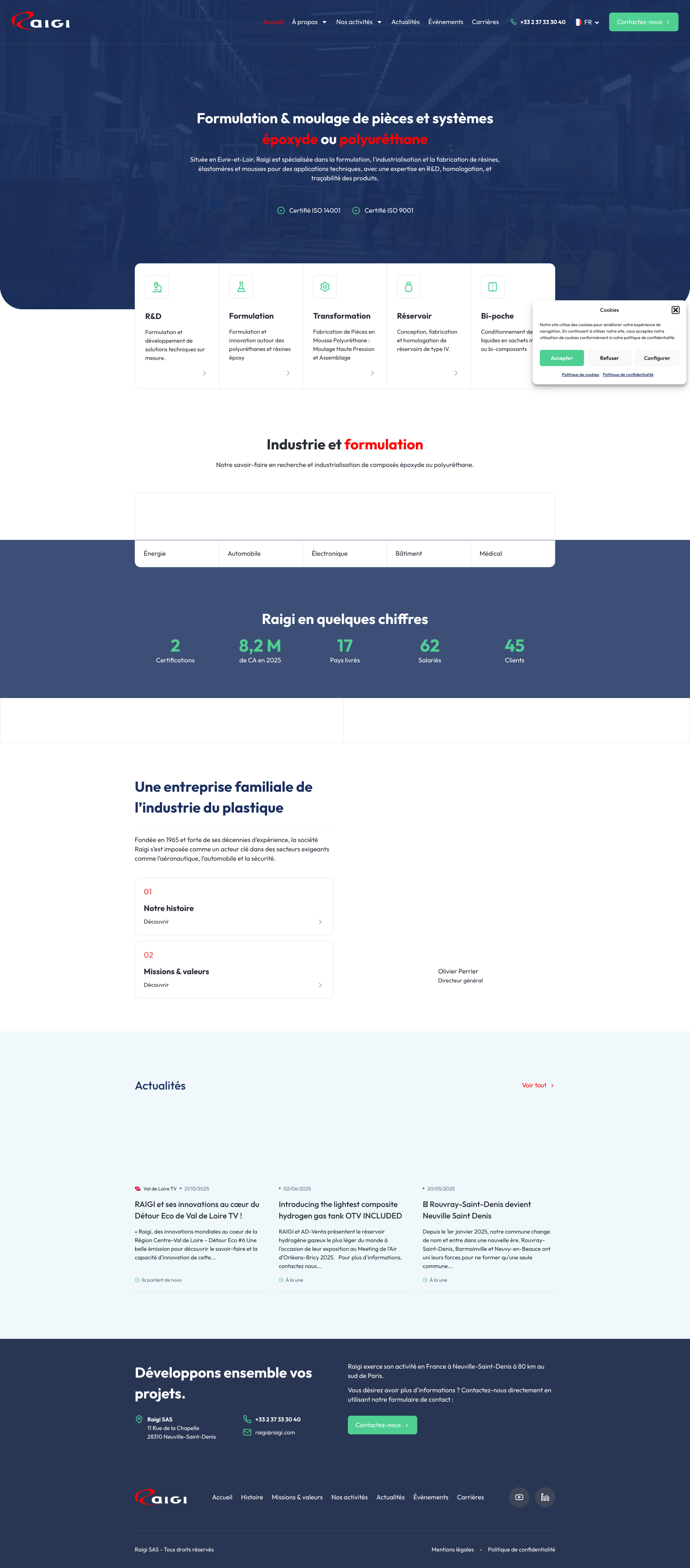Aperçu du site