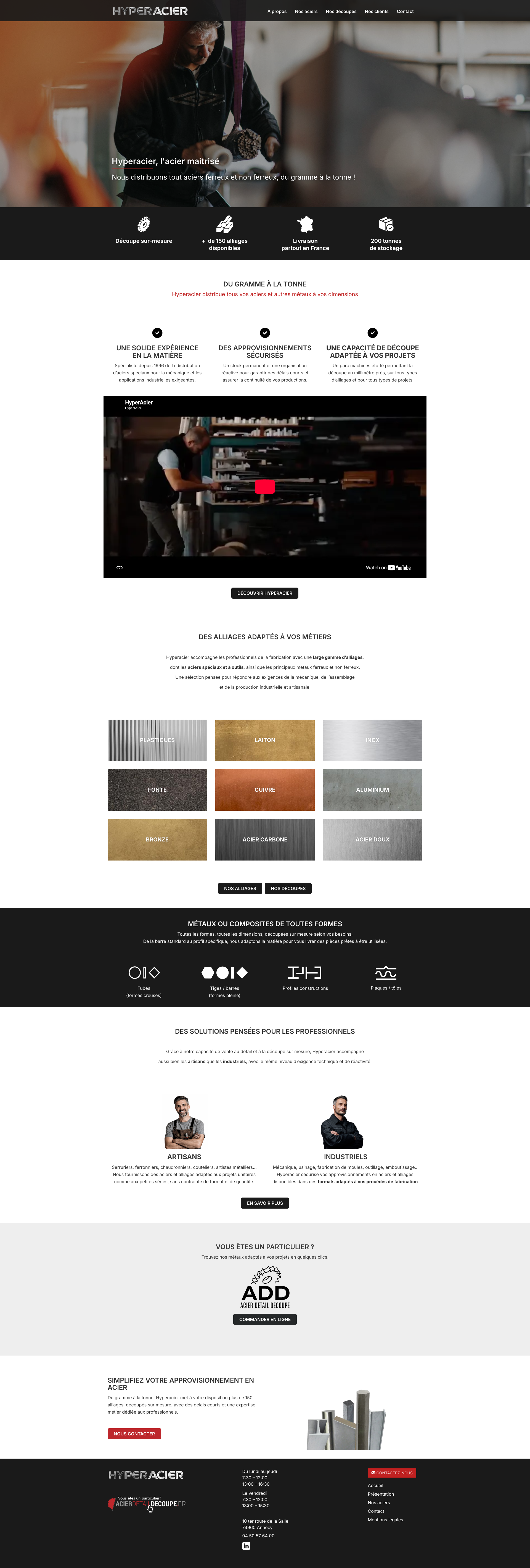 Aperçu du site