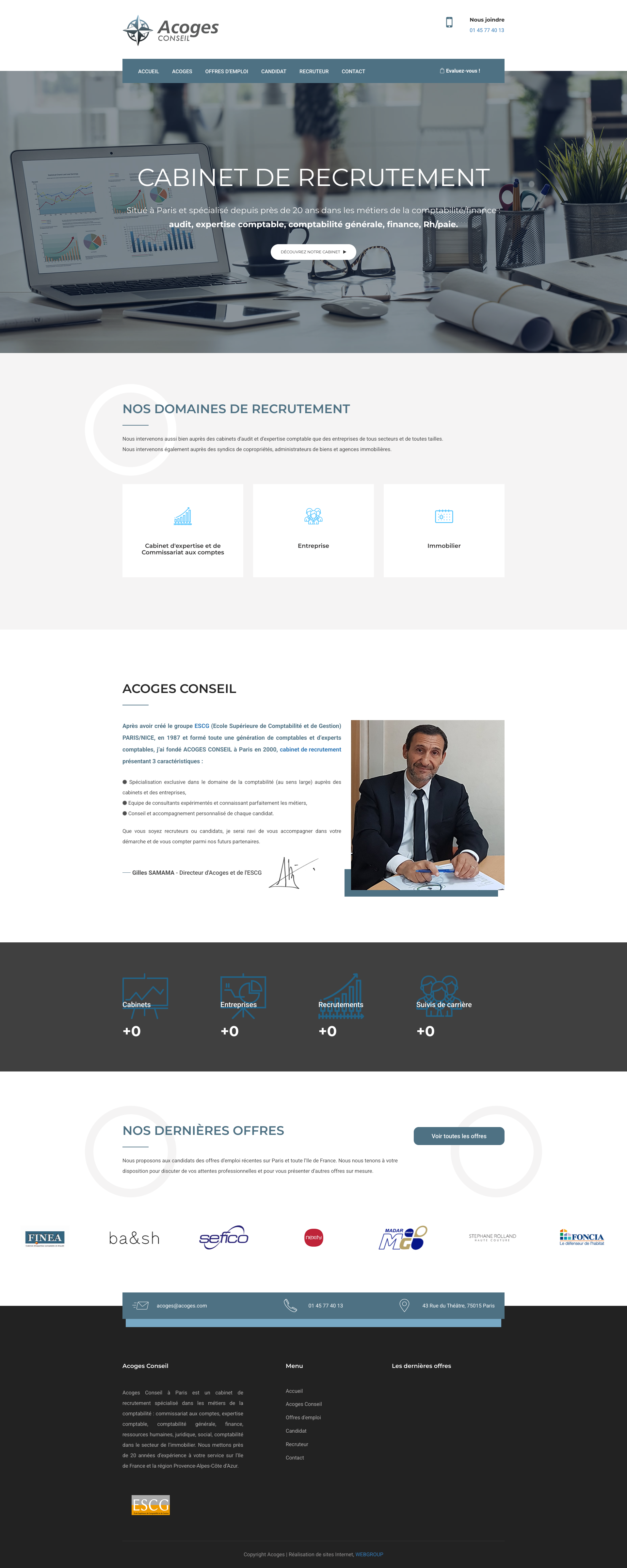 Aperçu du site