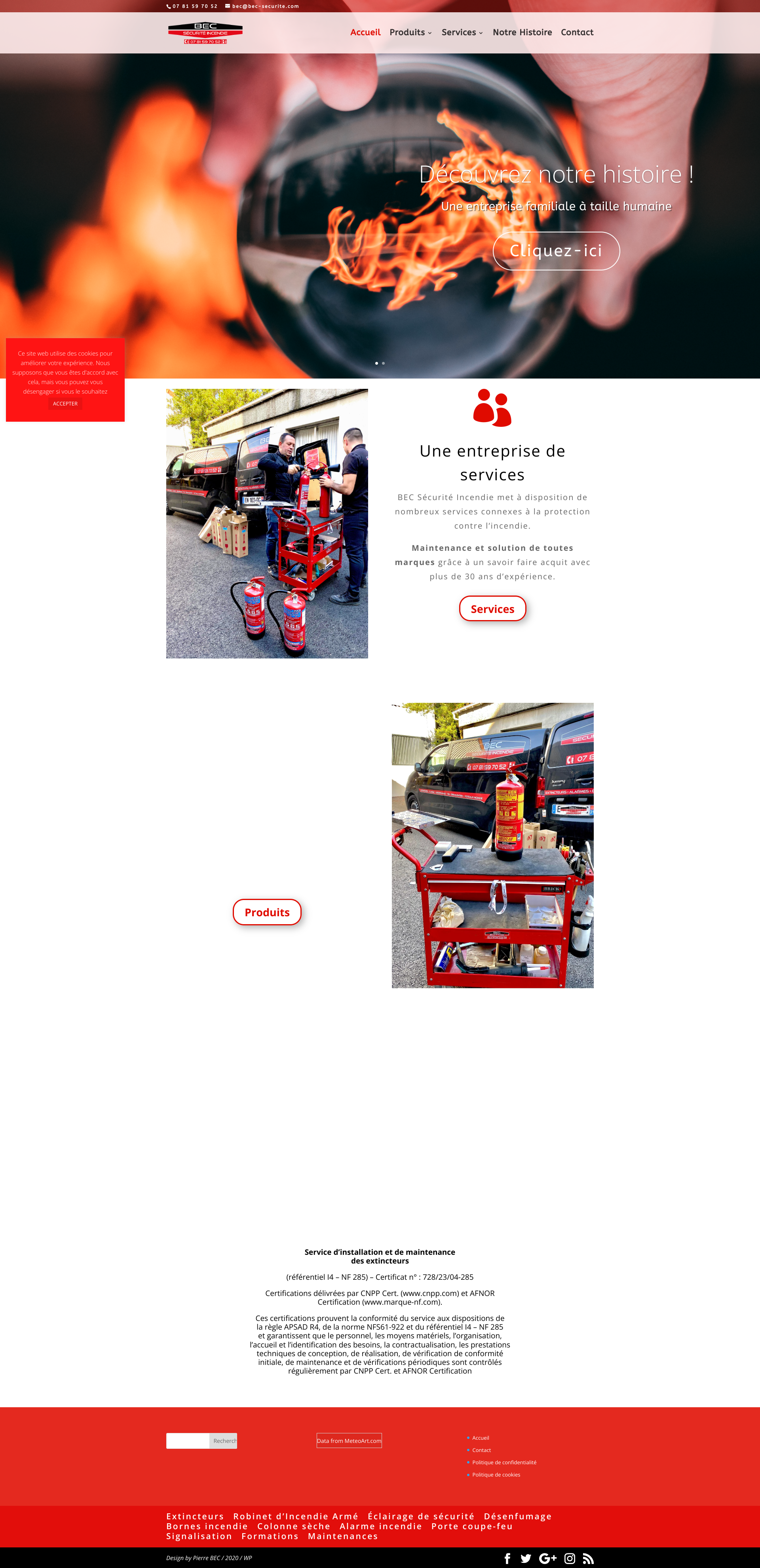 Aperçu du site
