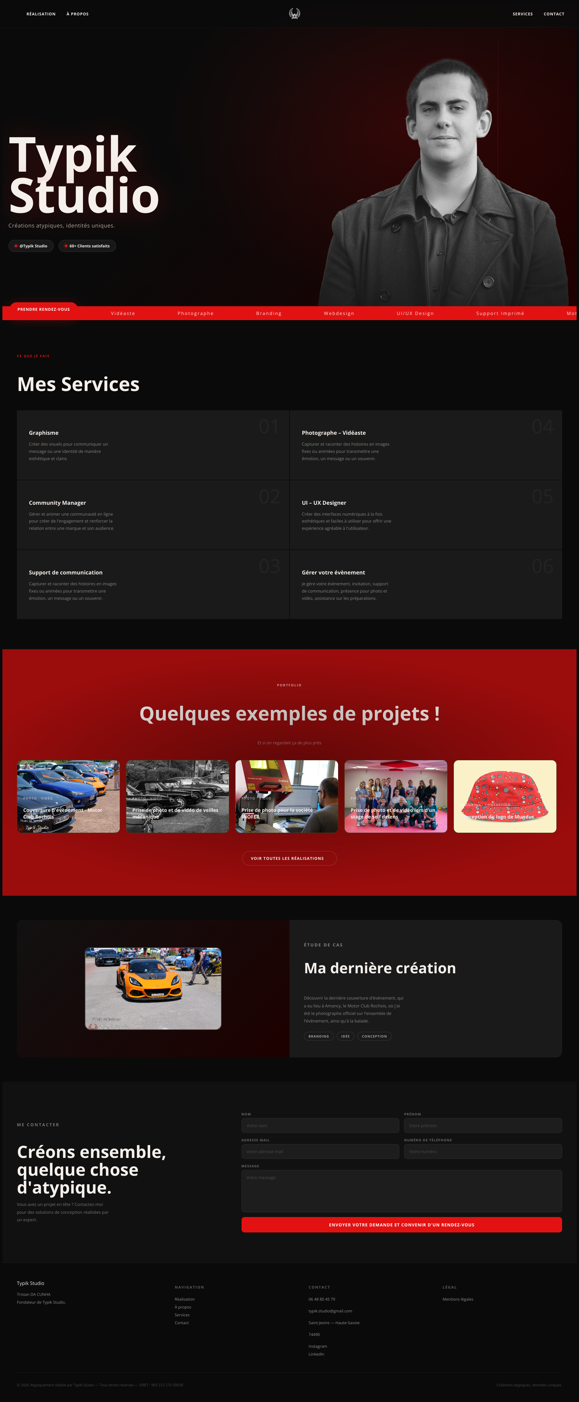 Aperçu du site