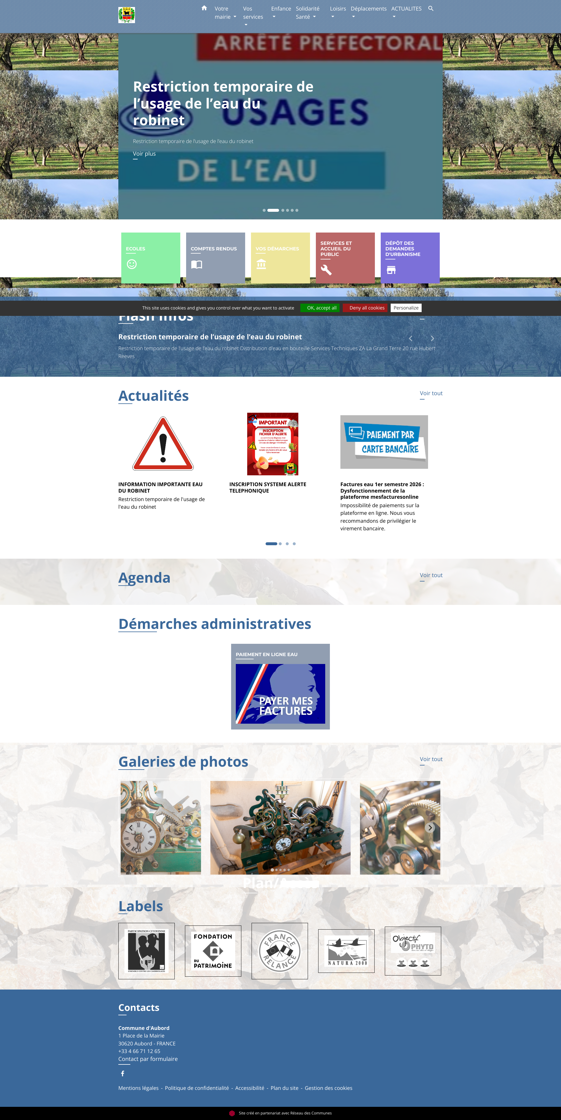 Aperçu du site