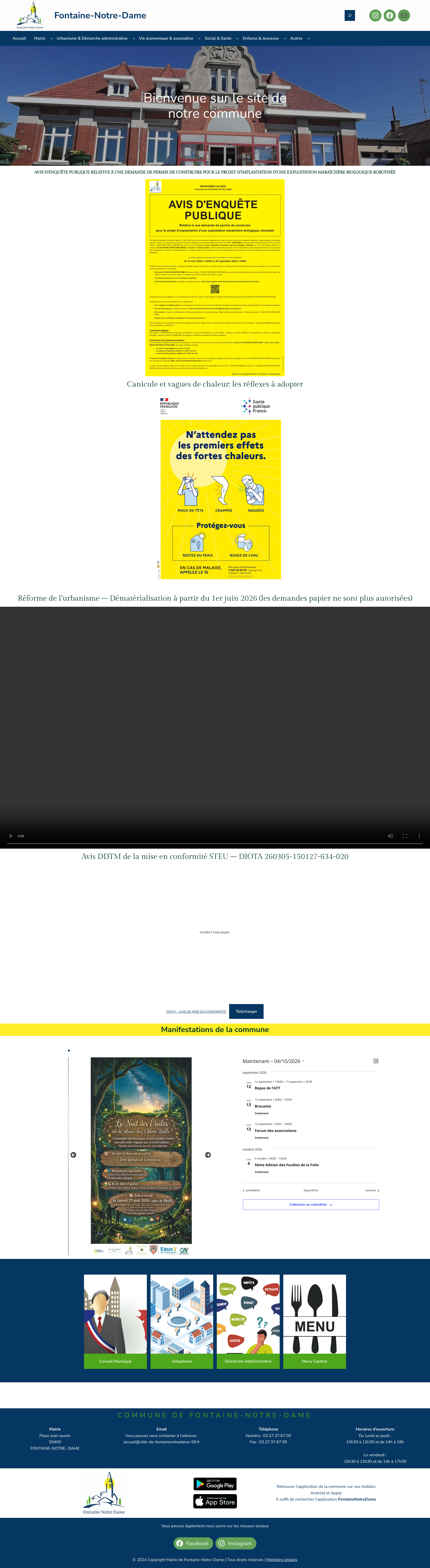 Aperçu du site