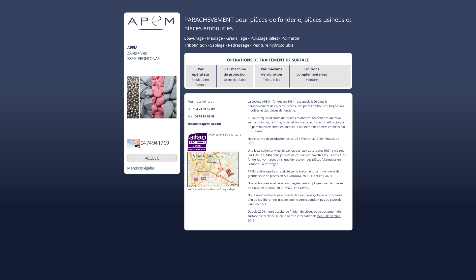Aperçu du site