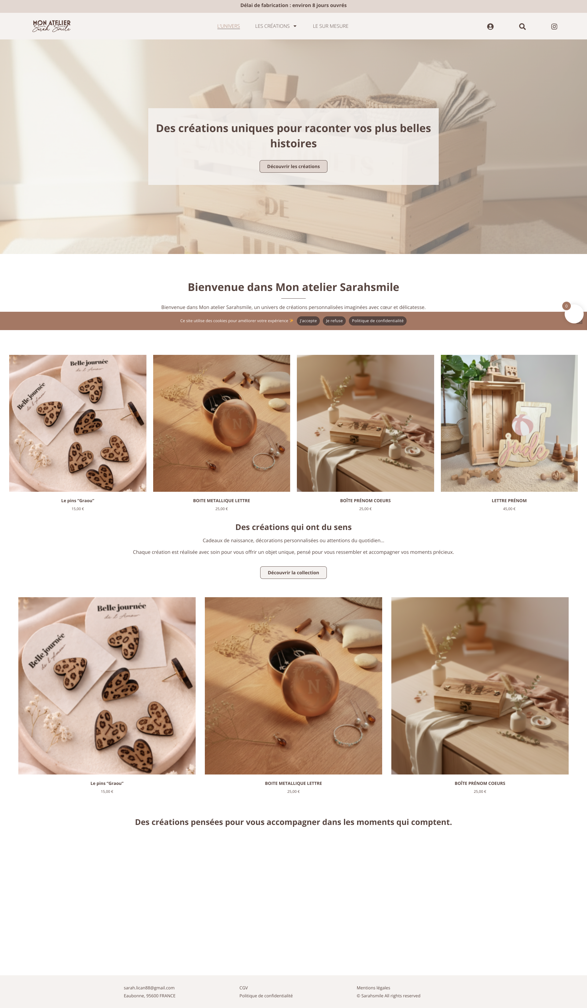 Aperçu du site