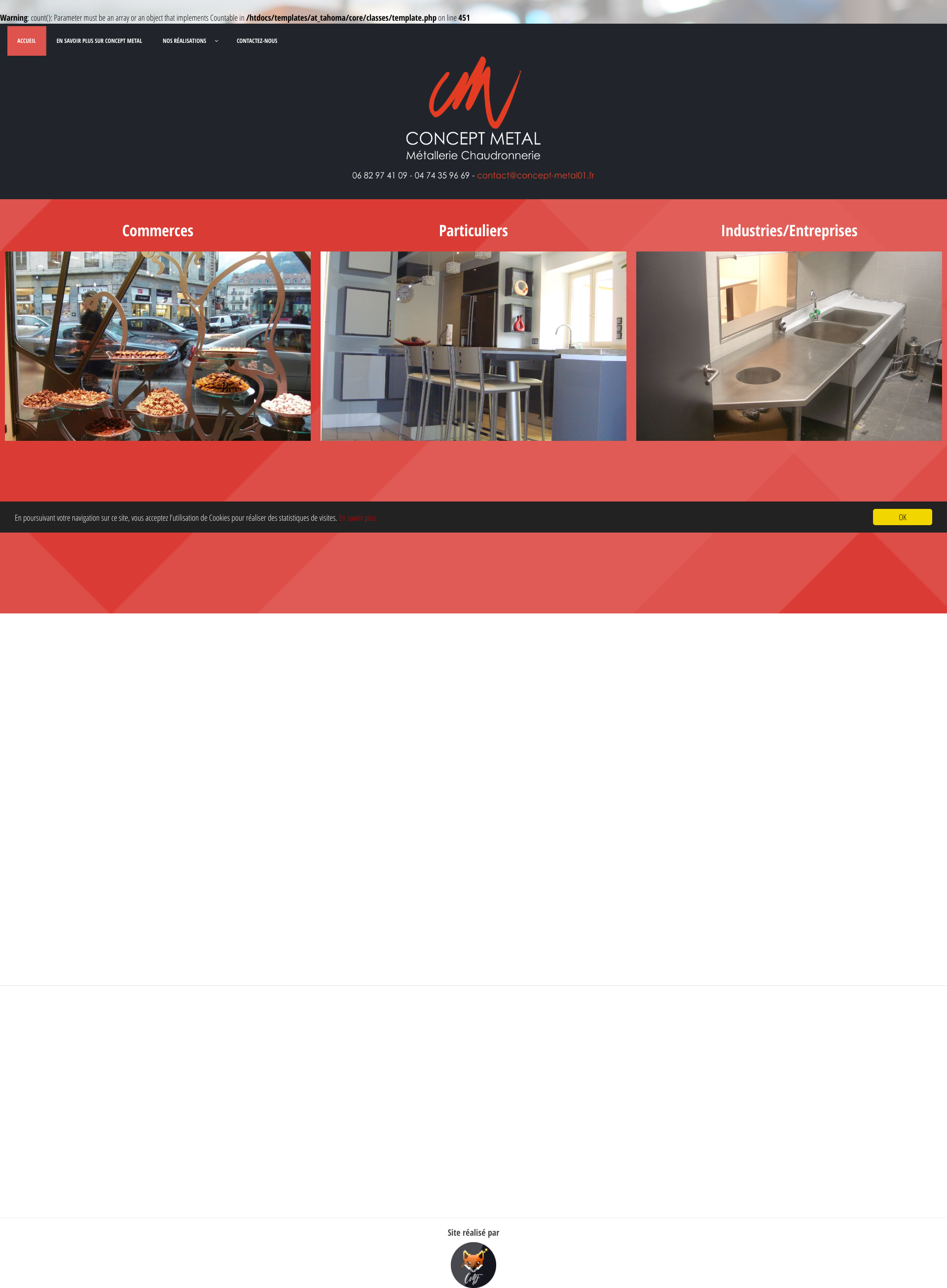 Aperçu du site