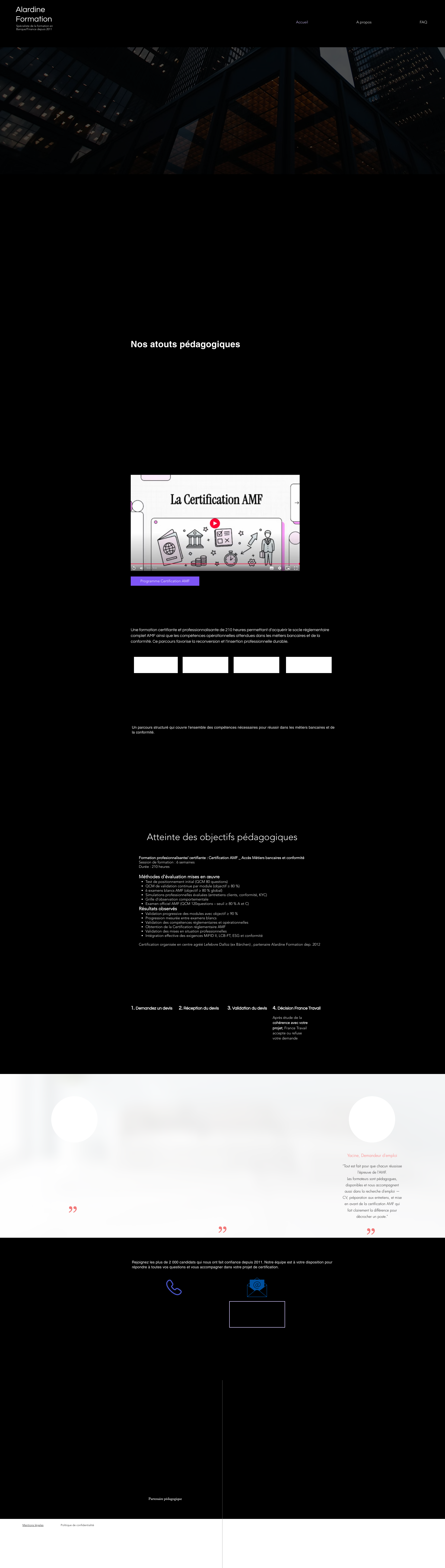 Aperçu du site