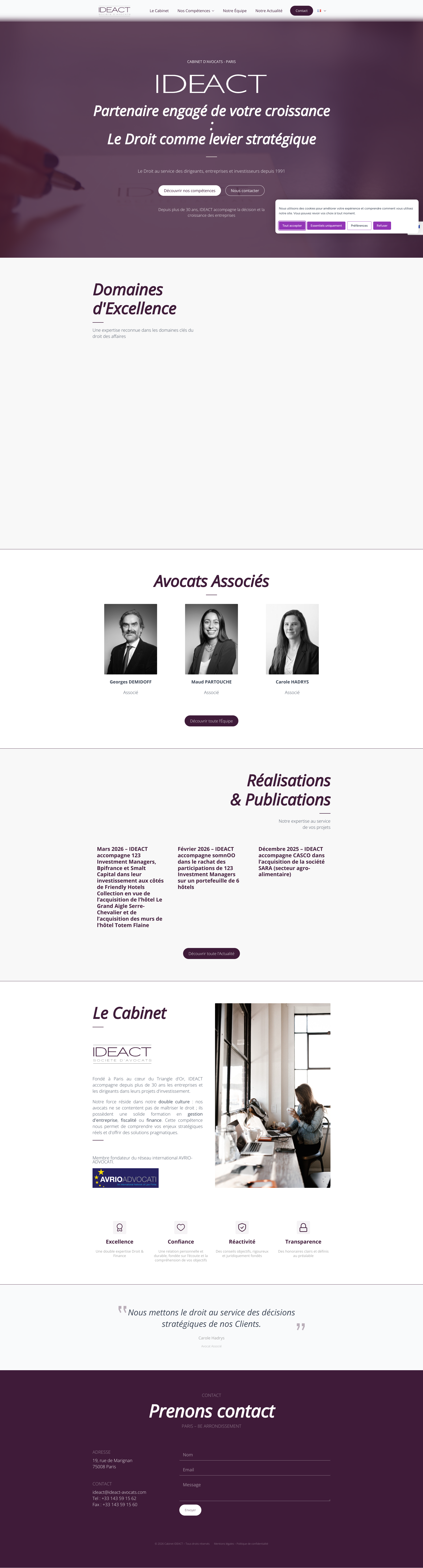 Aperçu du site