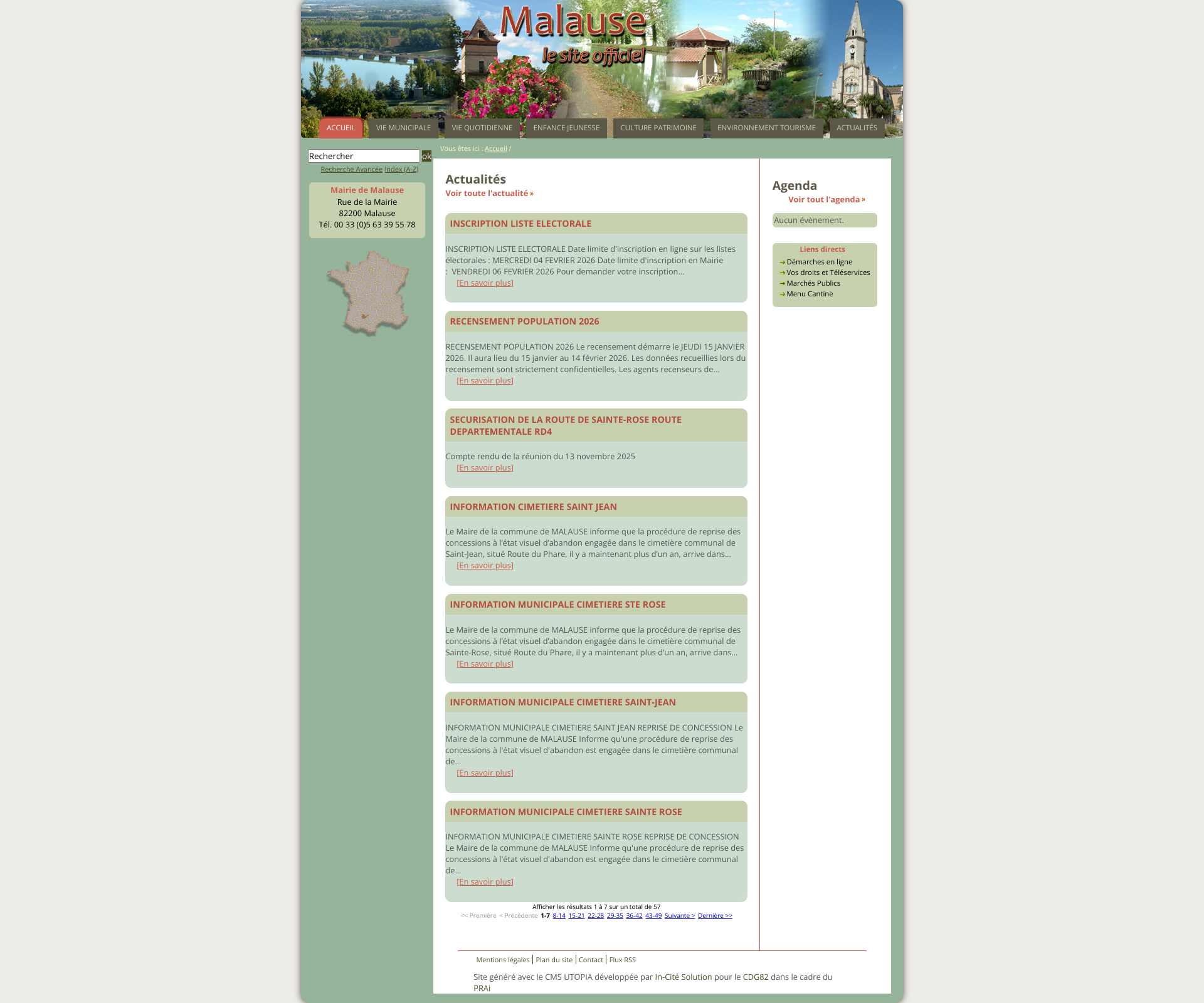 Aperçu du site