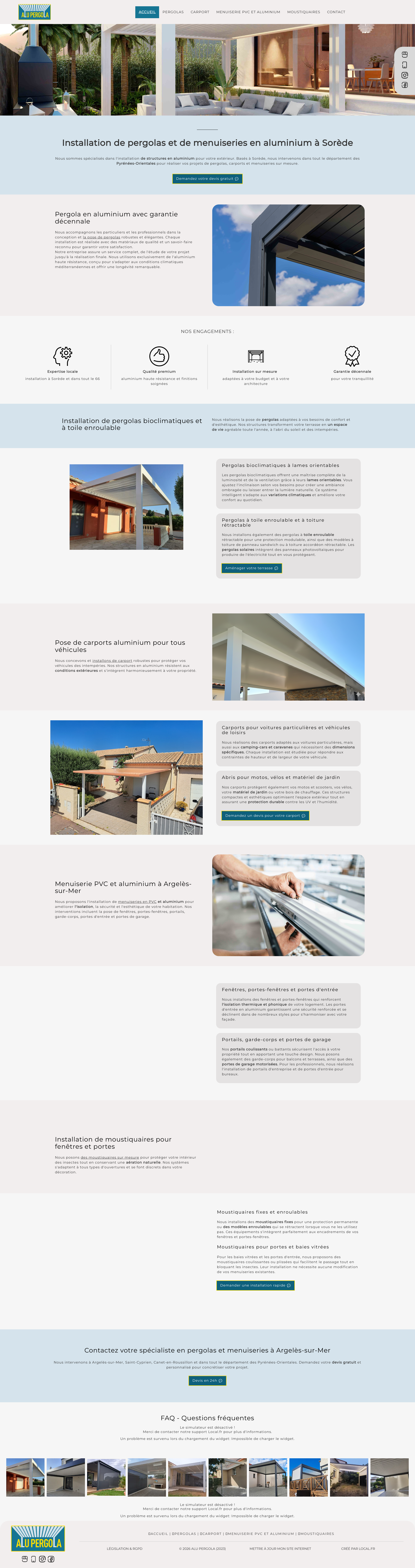 Aperçu du site