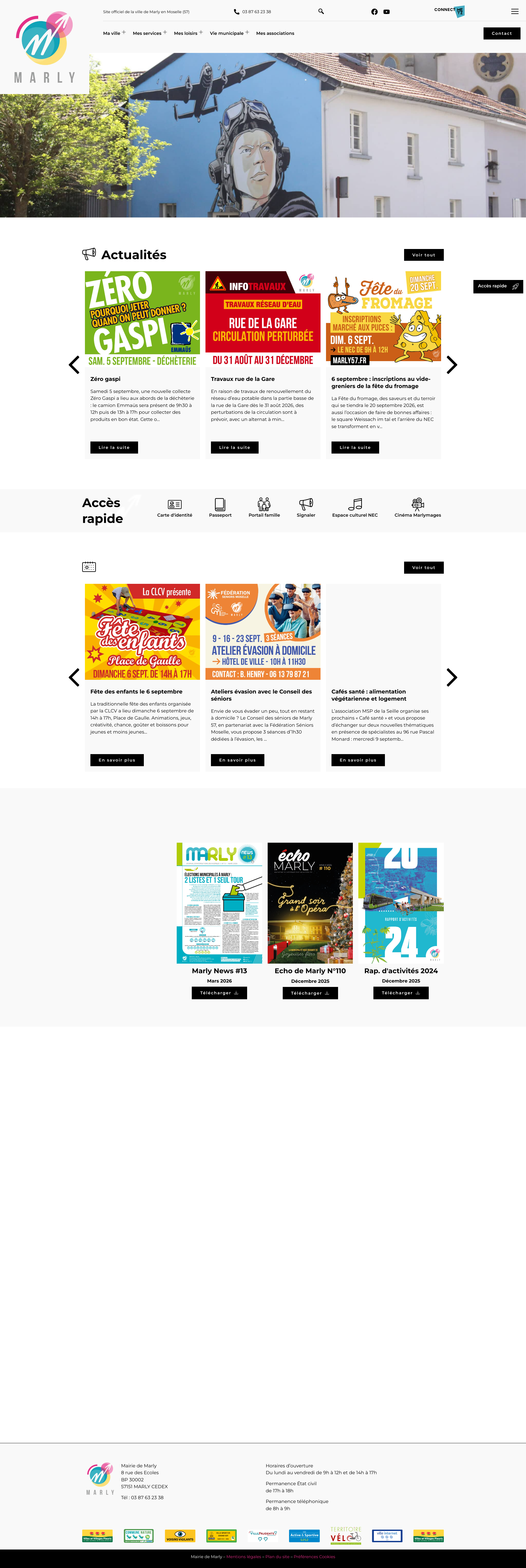 Aperçu du site