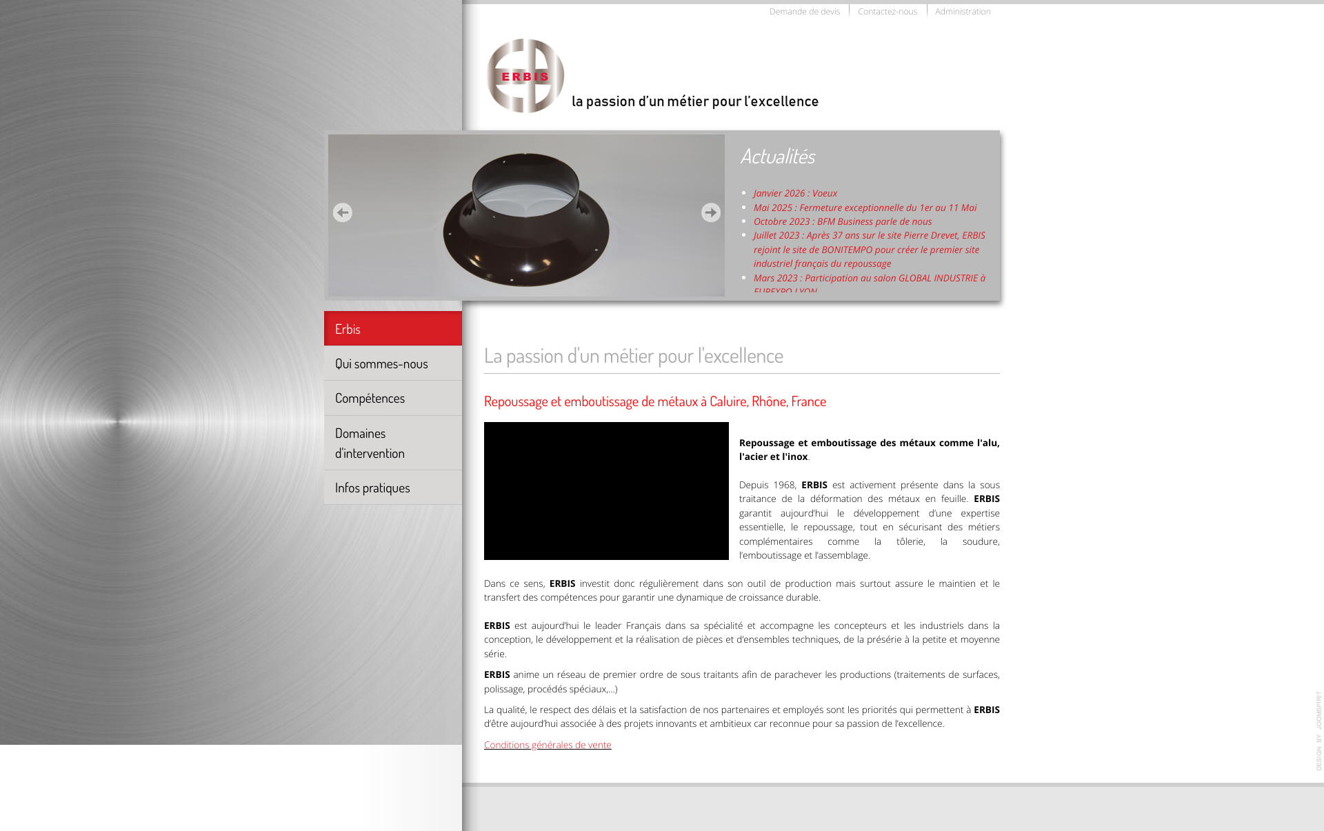 Aperçu du site