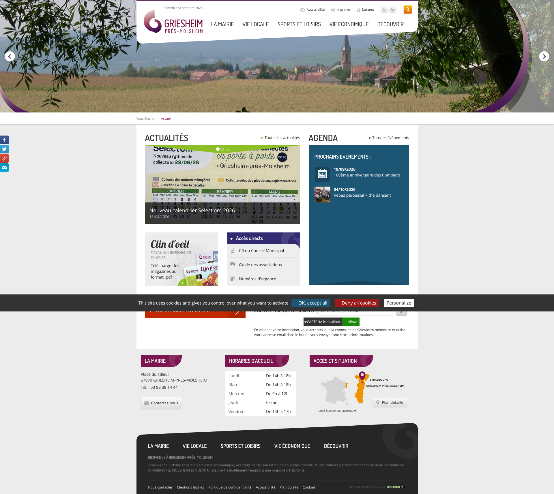 Aperçu du site