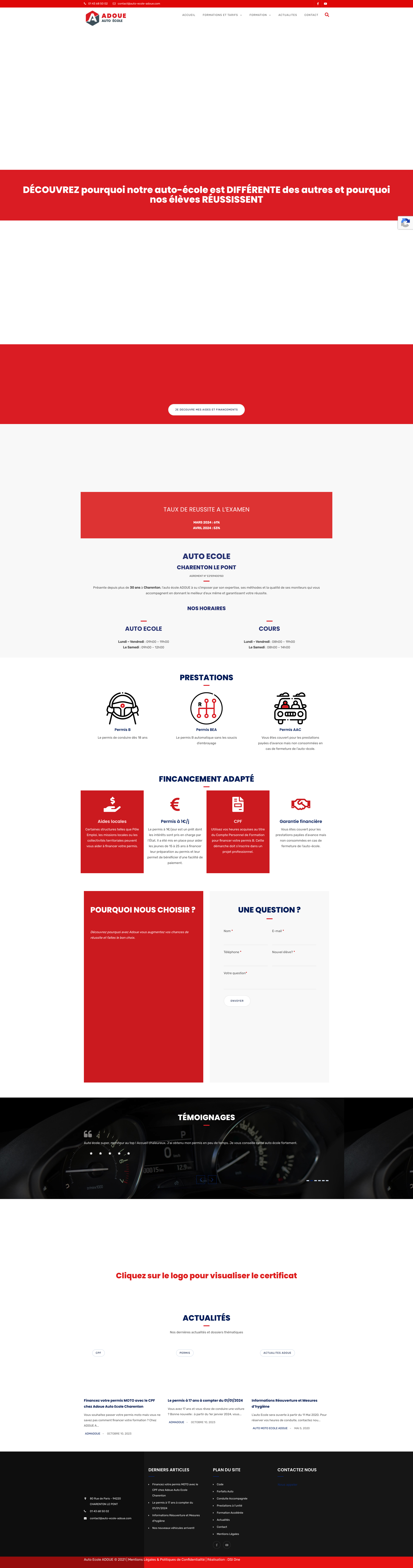 Aperçu du site