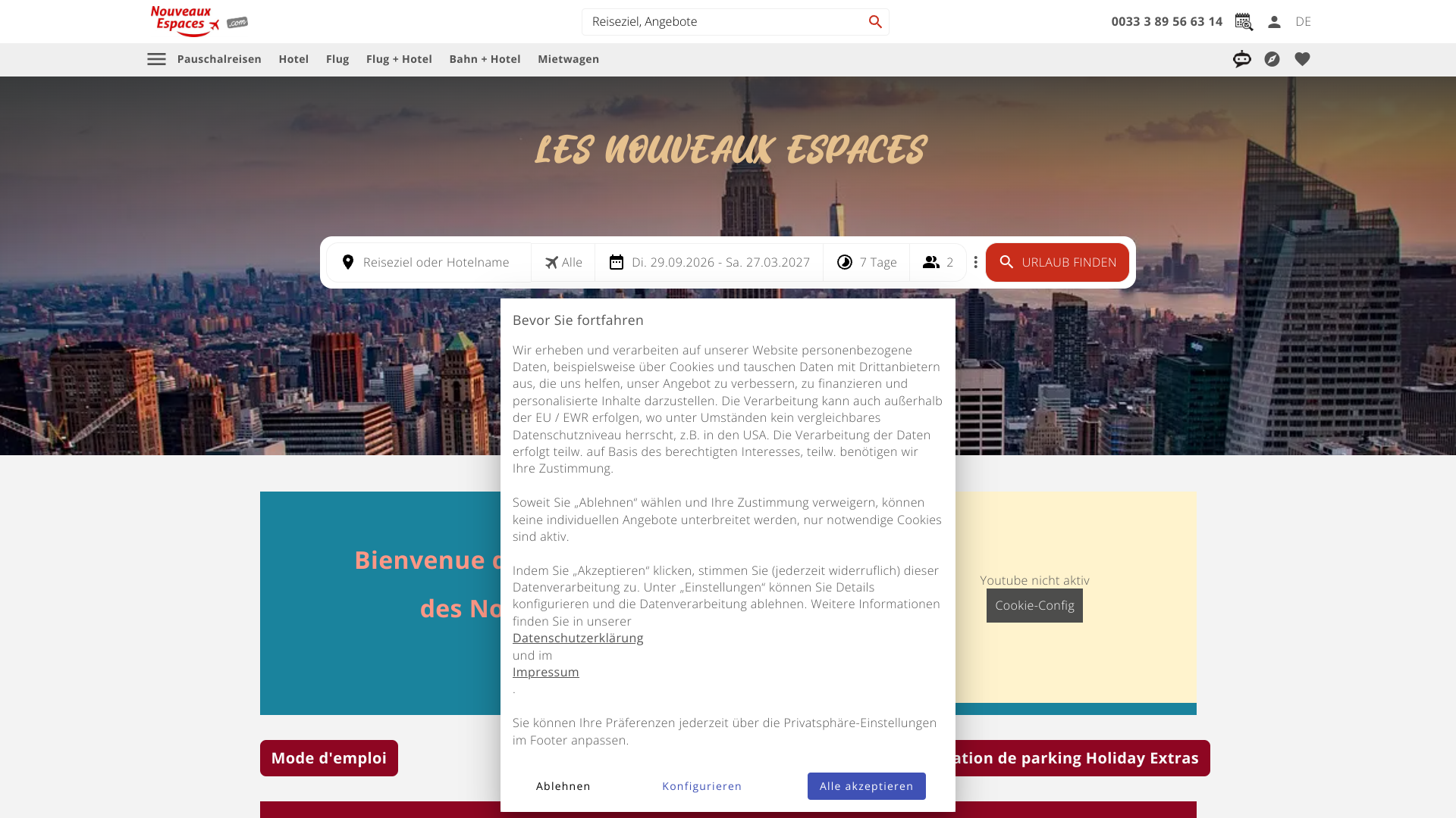 Aperçu du site