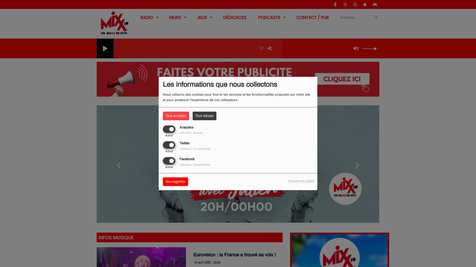 Aperçu du site