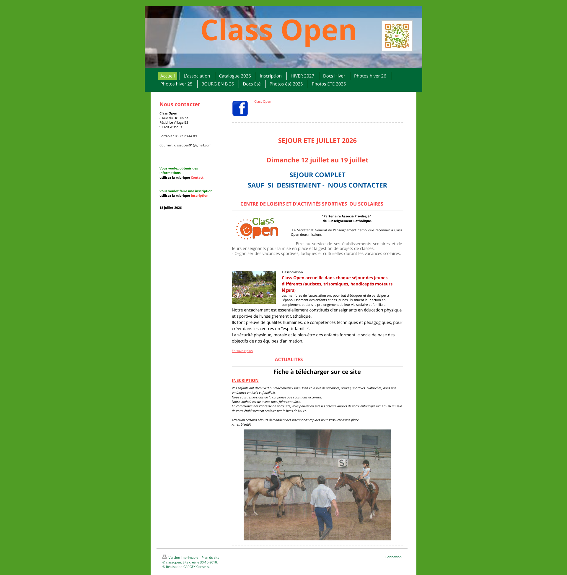 Aperçu du site