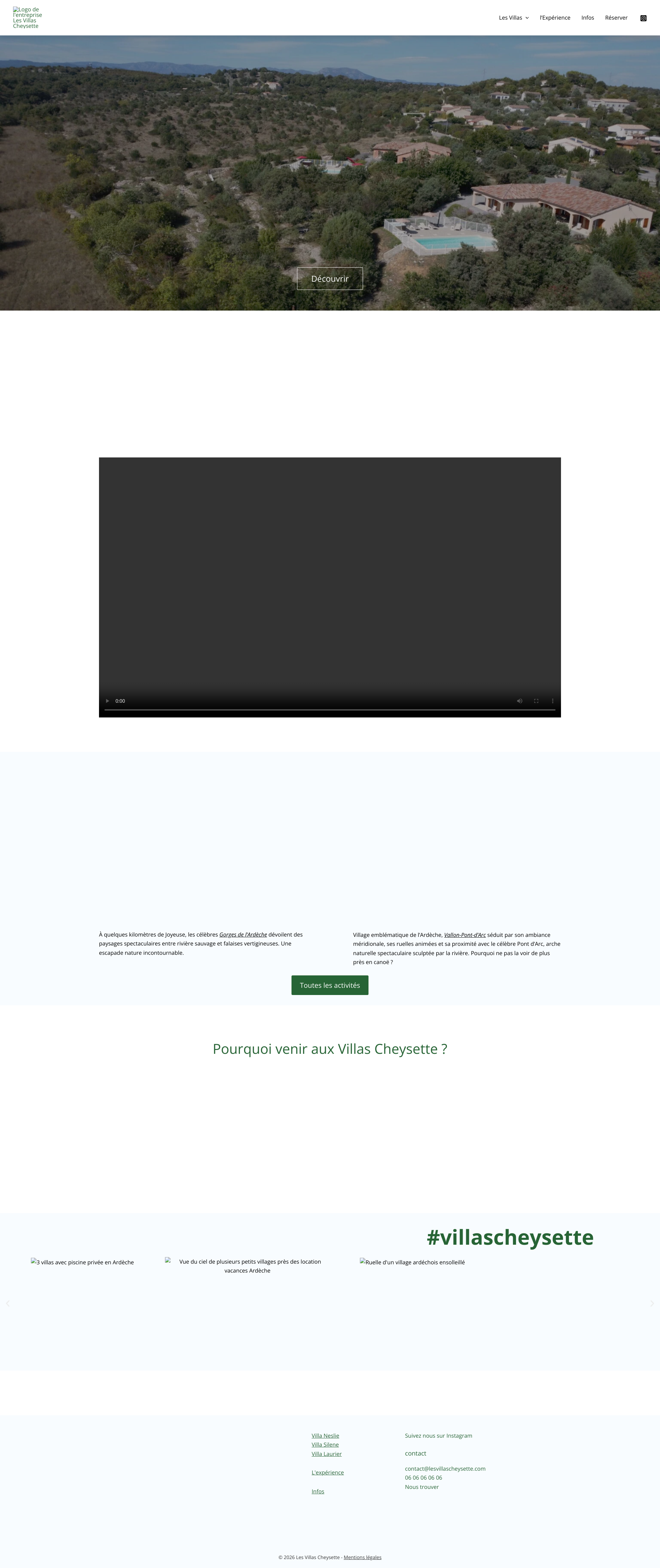 Aperçu du site