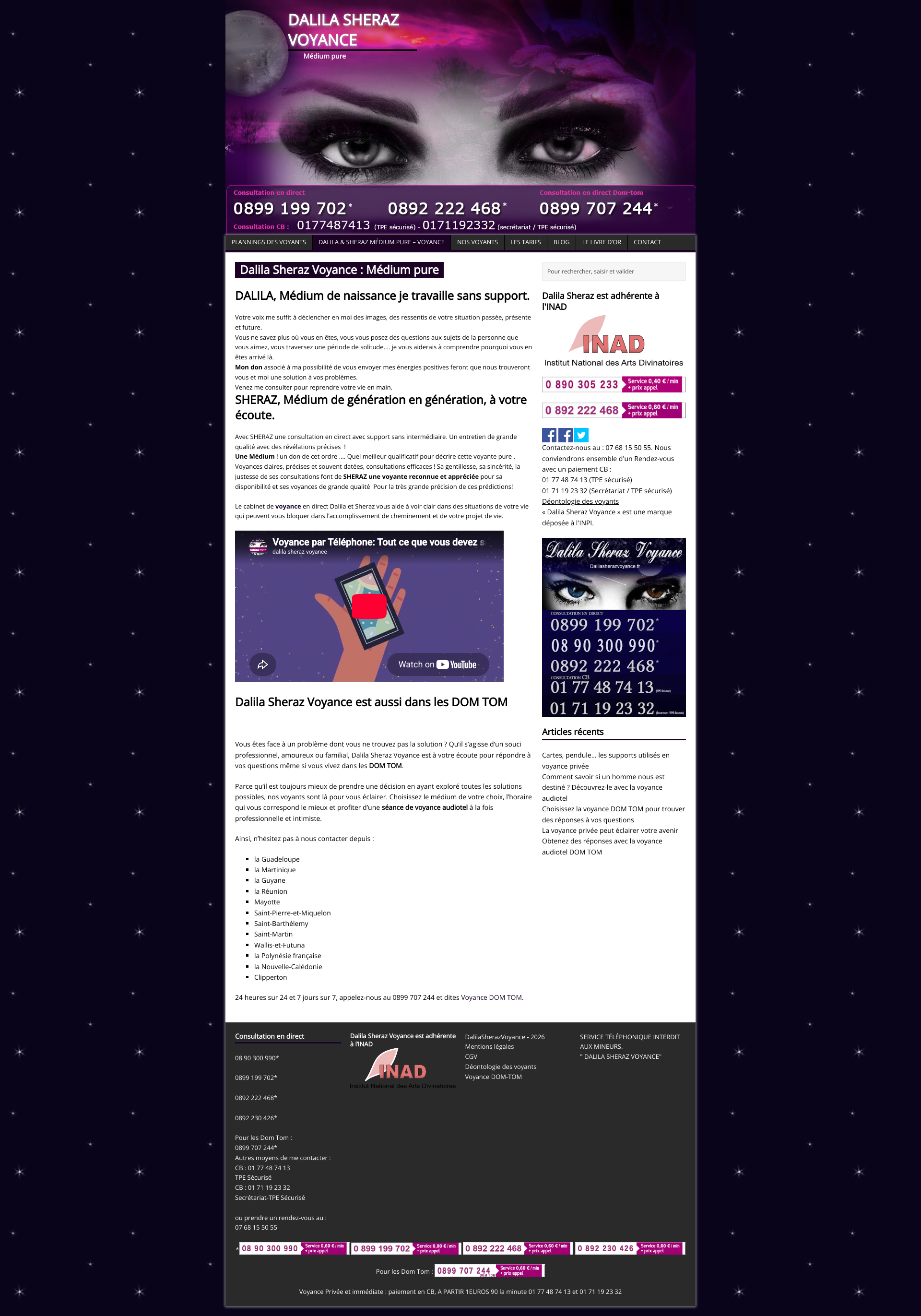 Aperçu du site