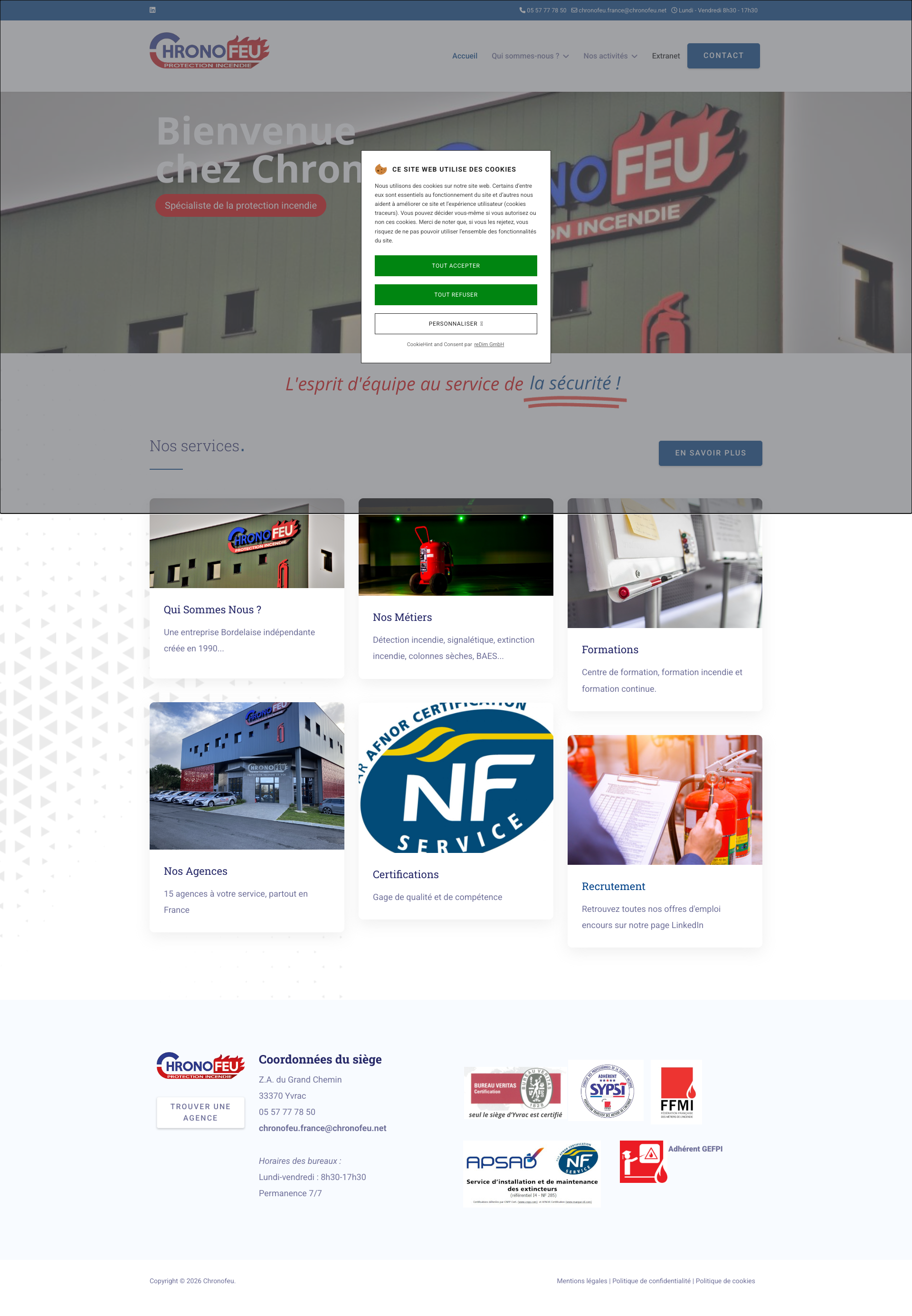 Aperçu du site