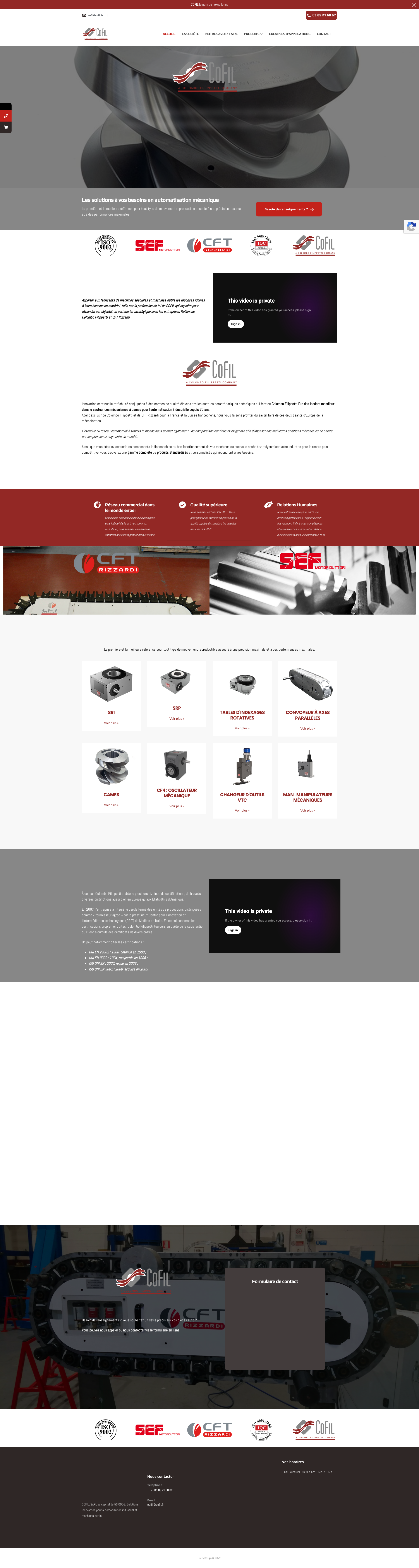 Aperçu du site