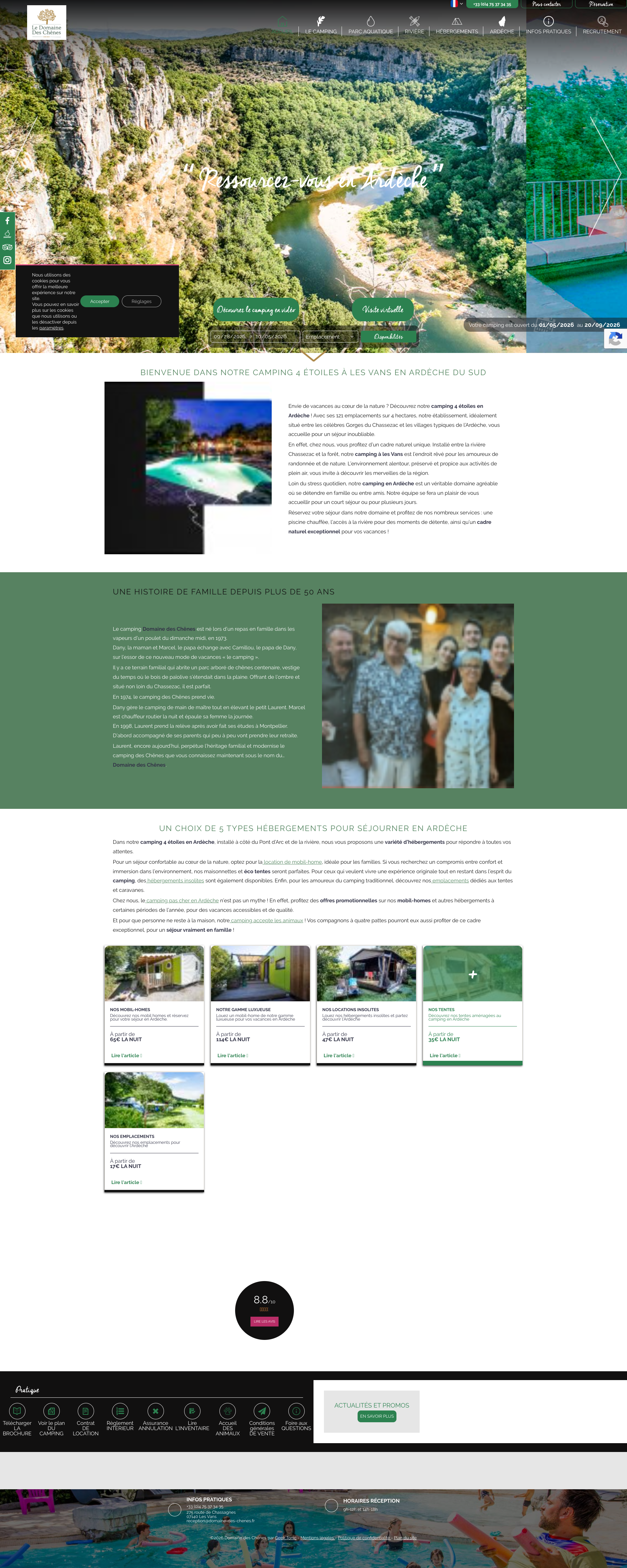 Aperçu du site