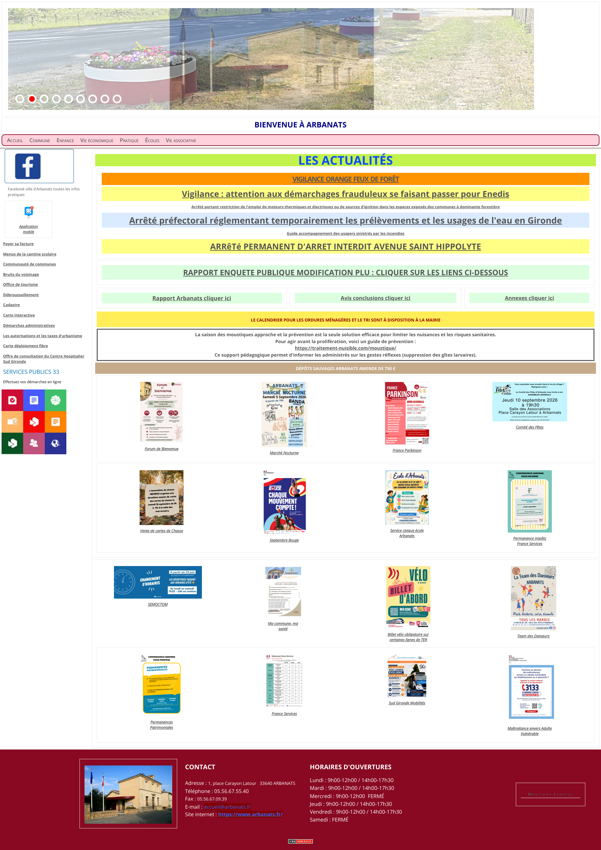 Aperçu du site