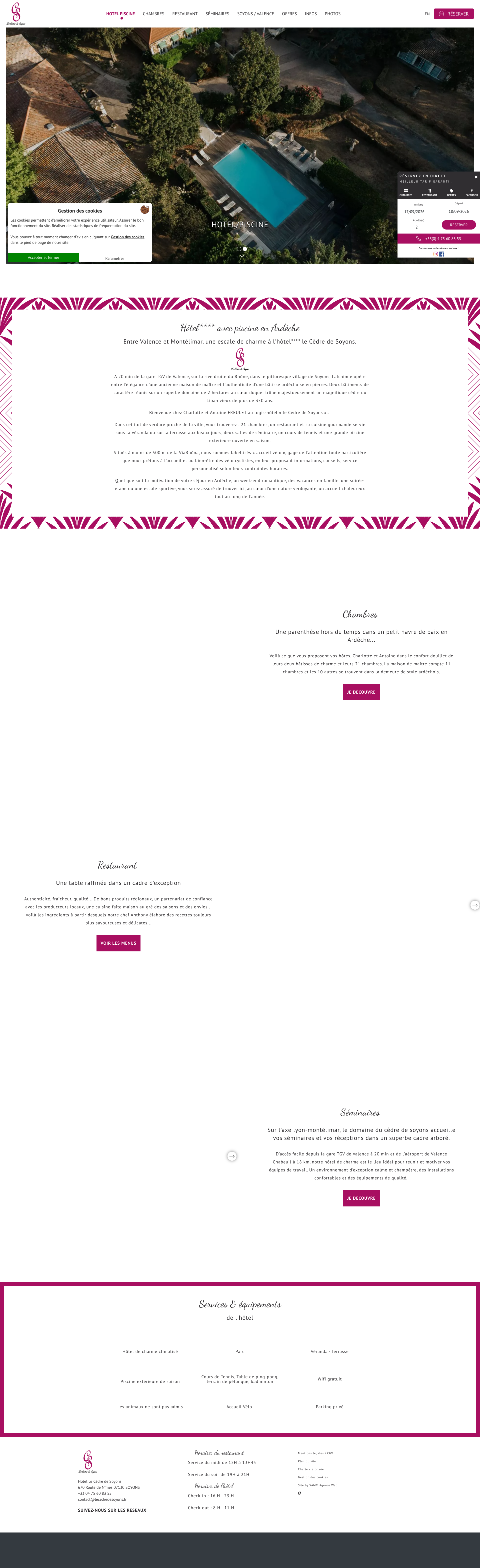 Aperçu du site