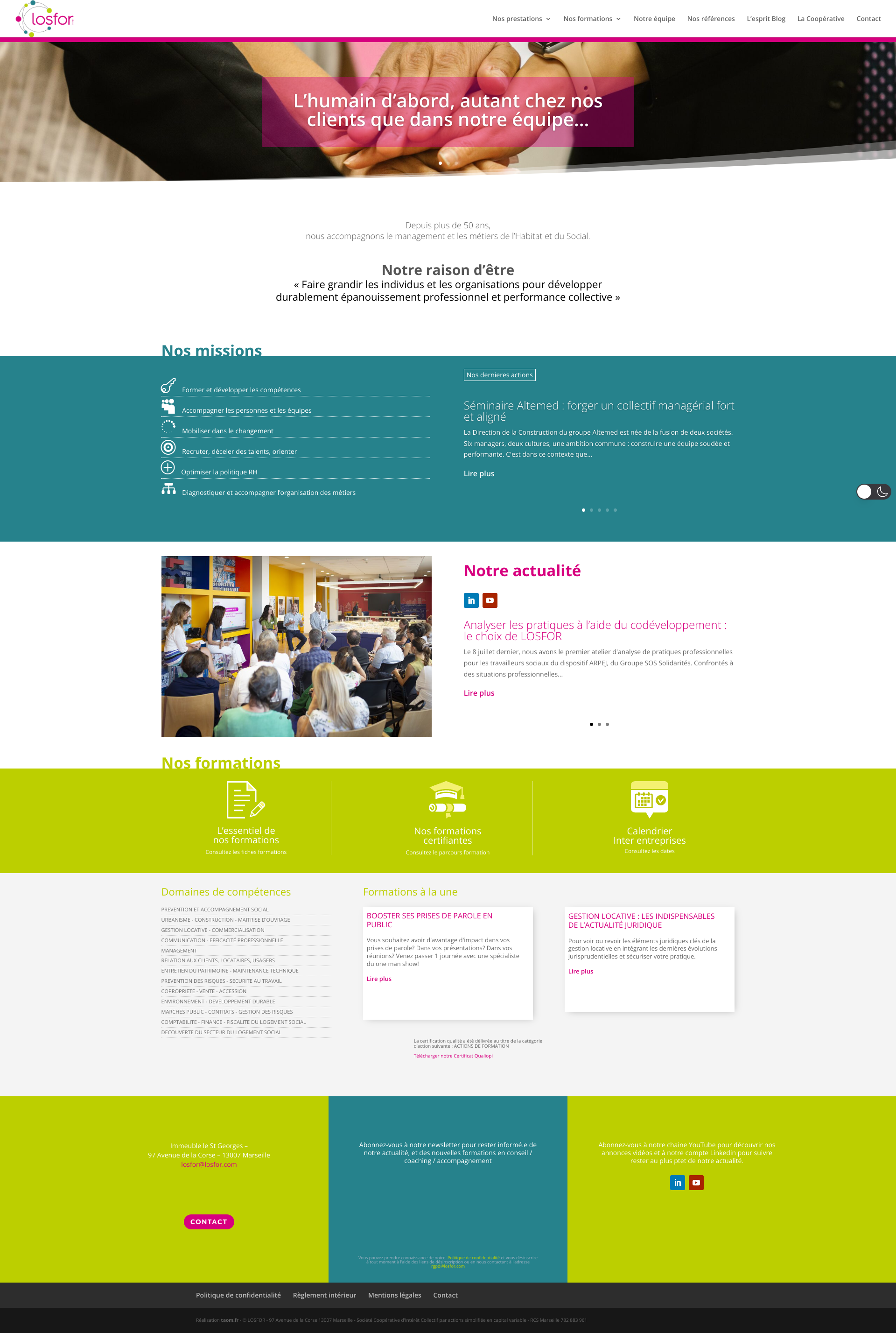 Aperçu du site