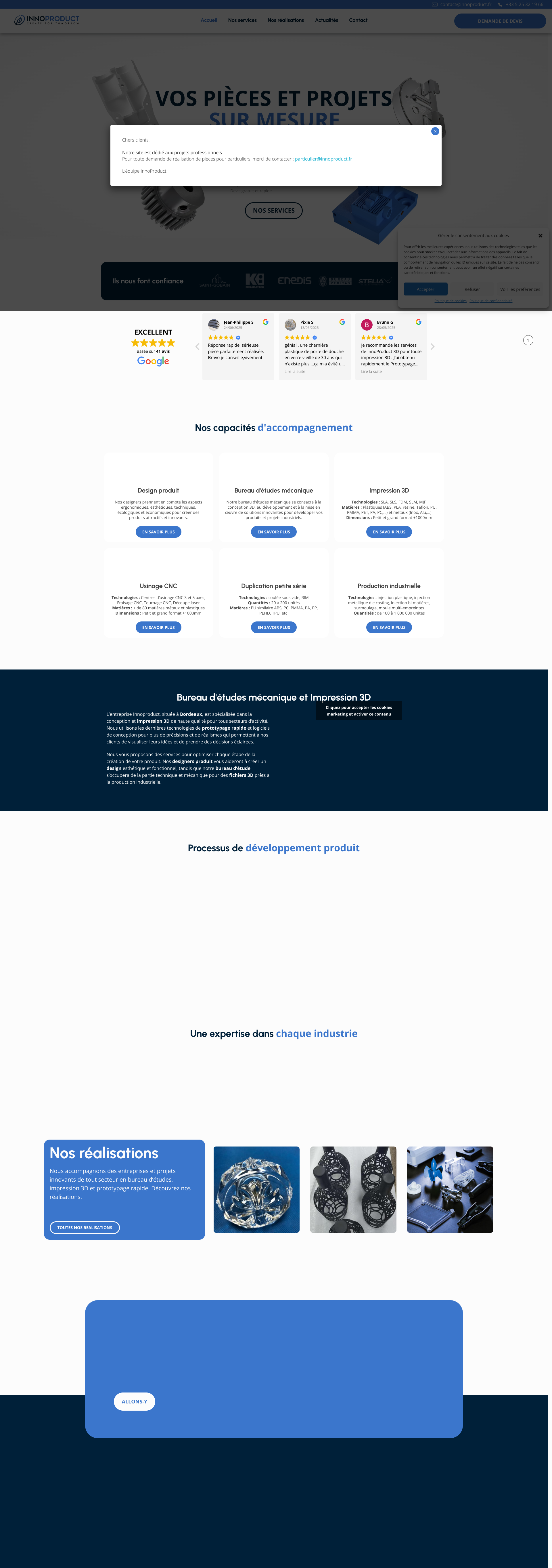 Aperçu du site