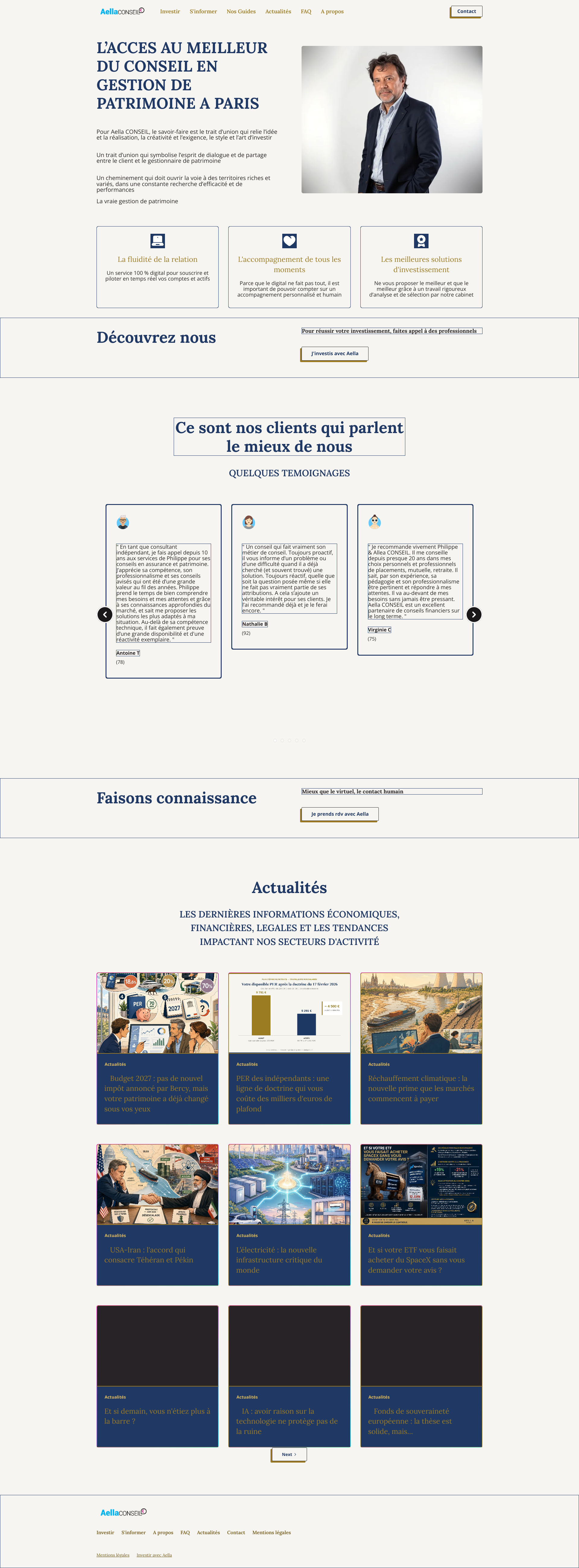 Aperçu du site