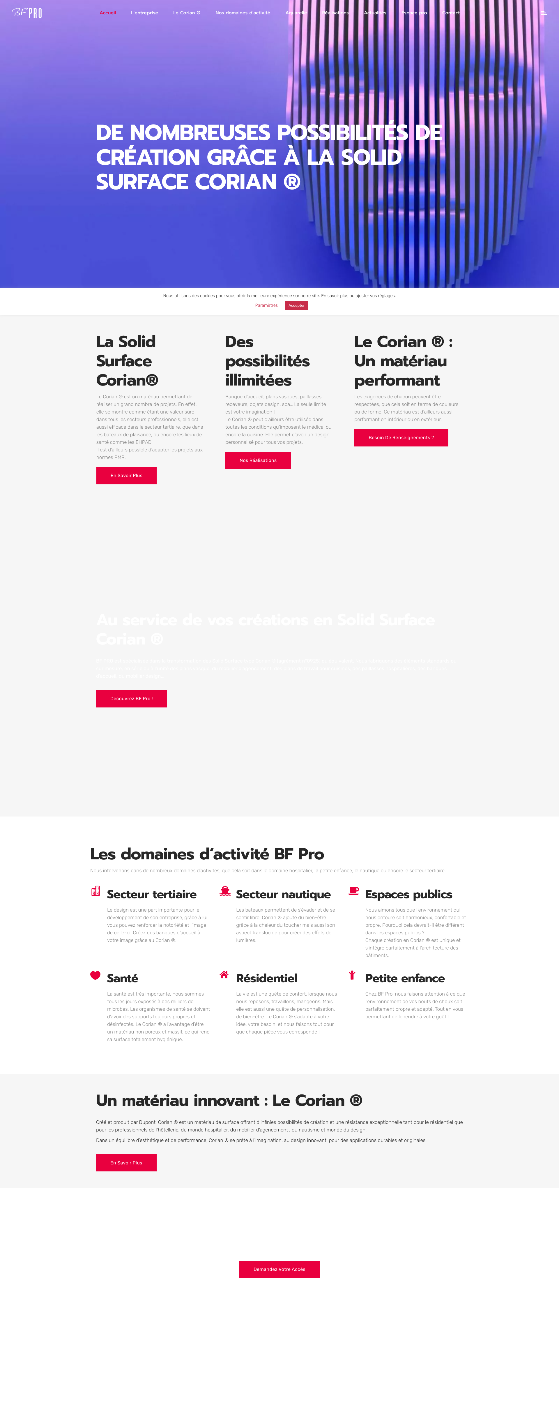 Aperçu du site