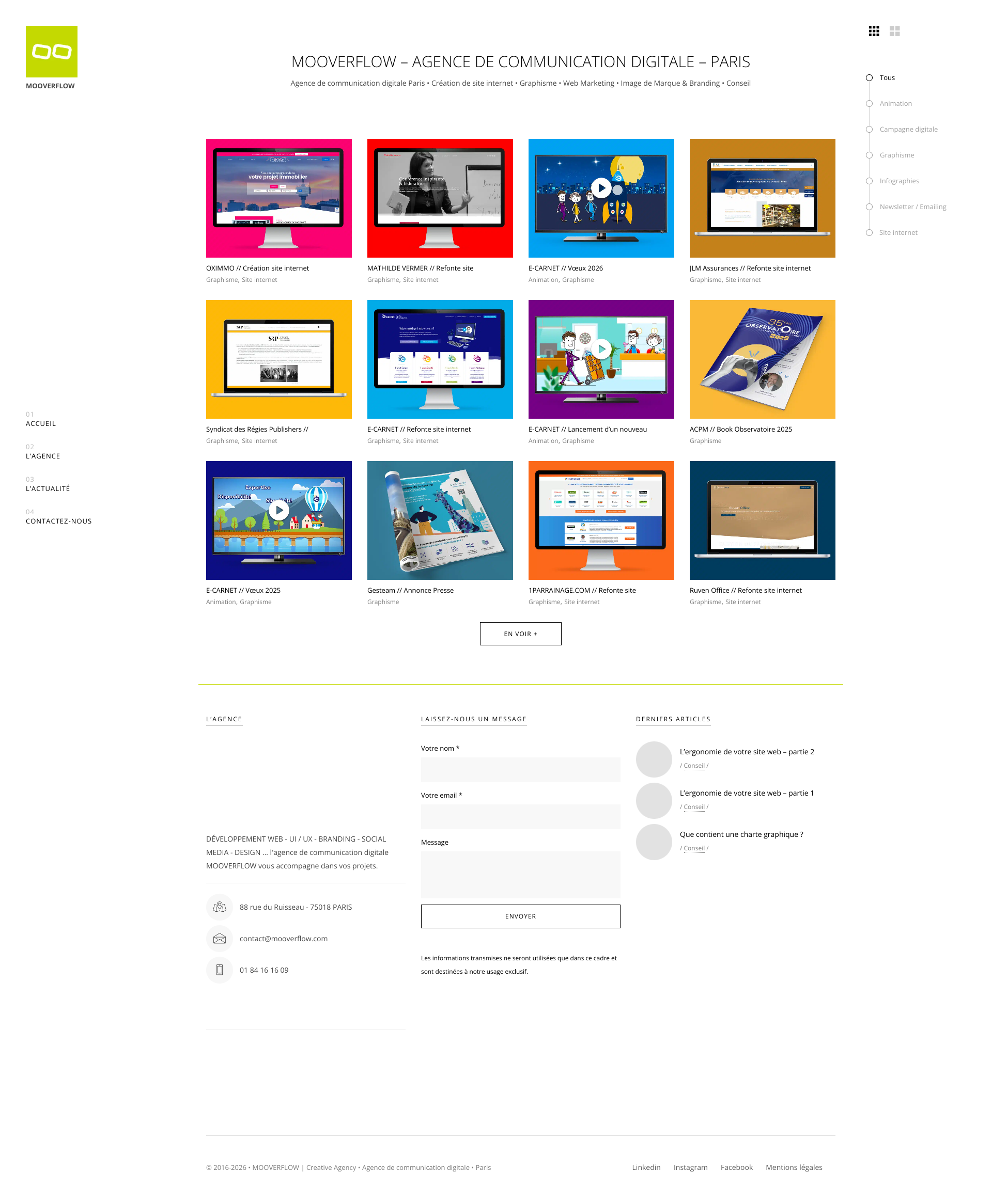 Aperçu du site