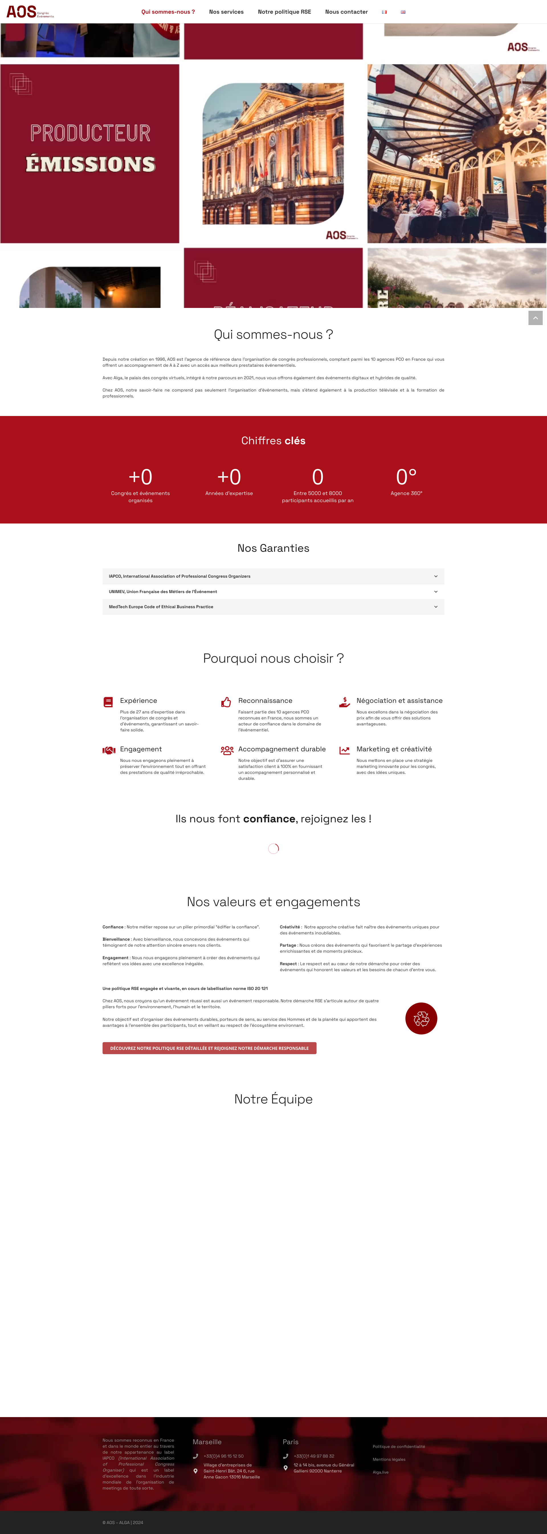 Aperçu du site