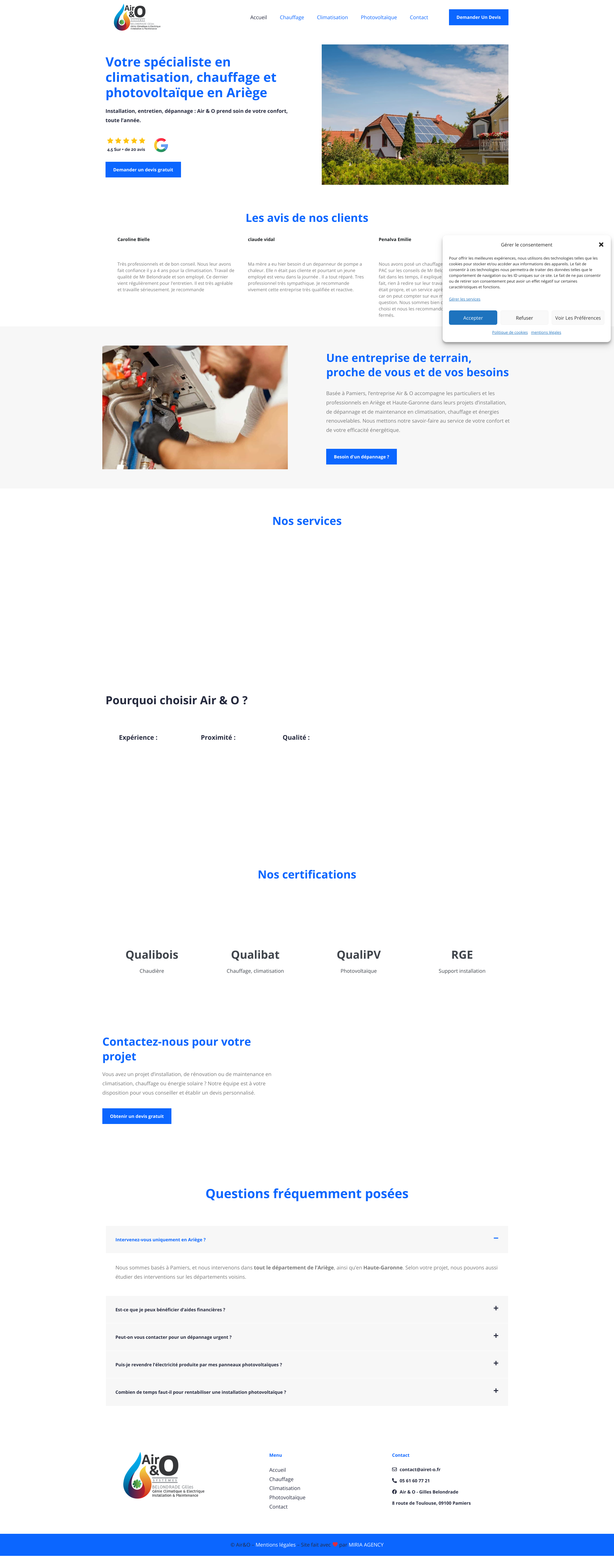 Aperçu du site