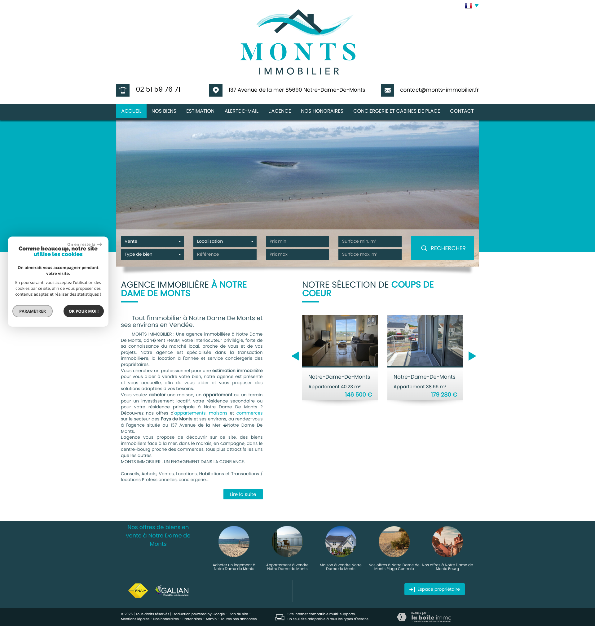 Aperçu du site