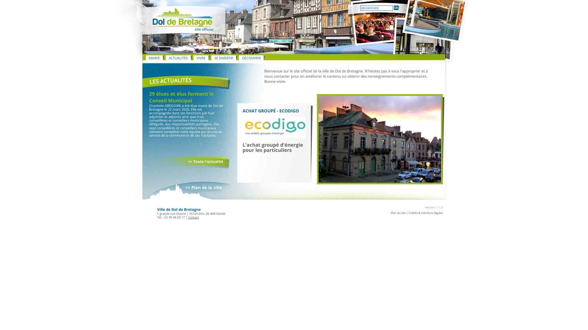 Aperçu du site