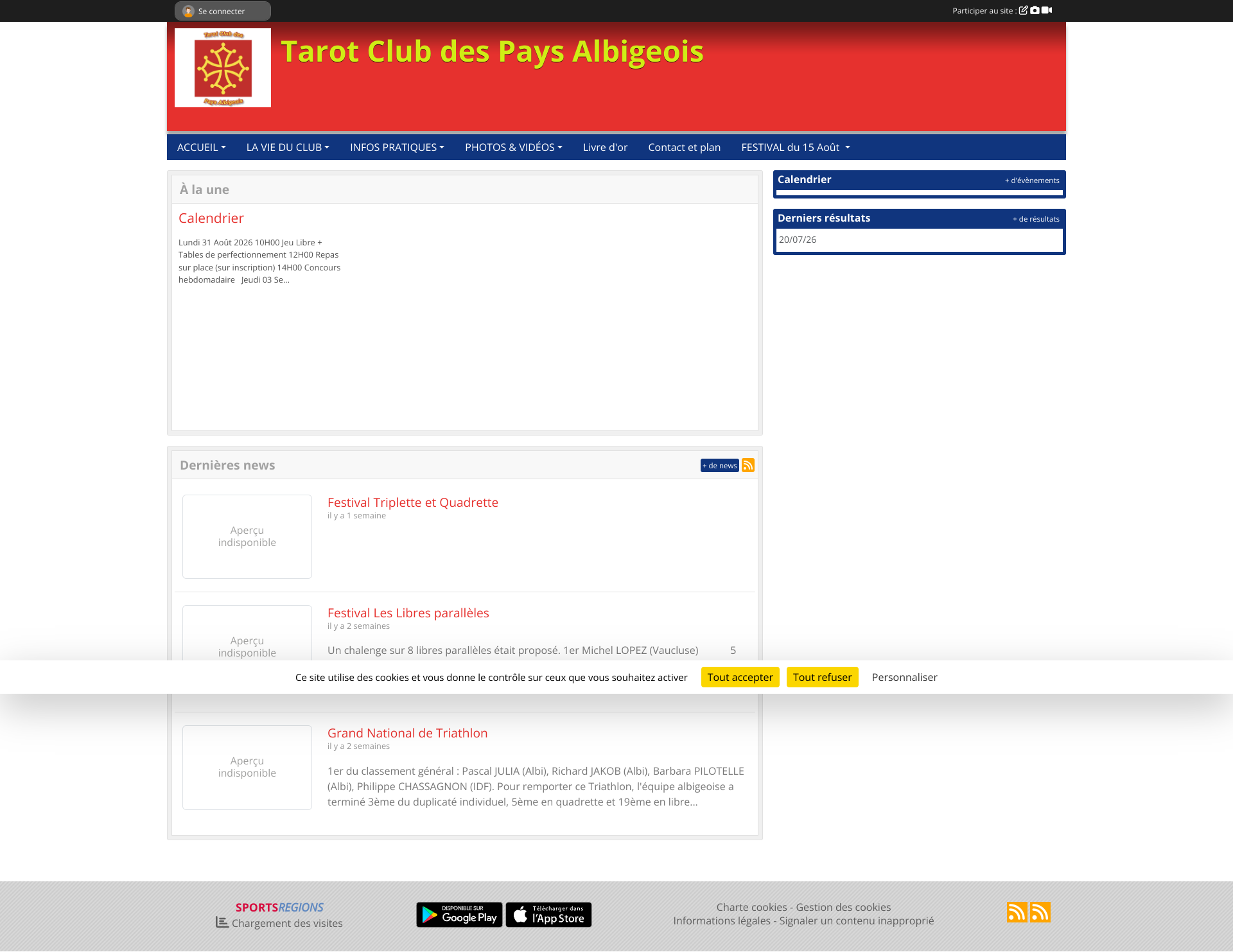 Aperçu du site