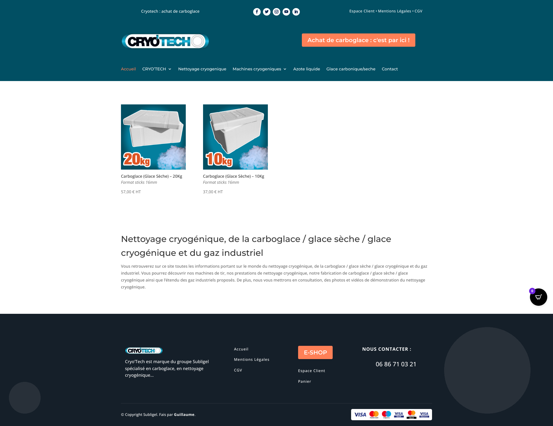 Aperçu du site