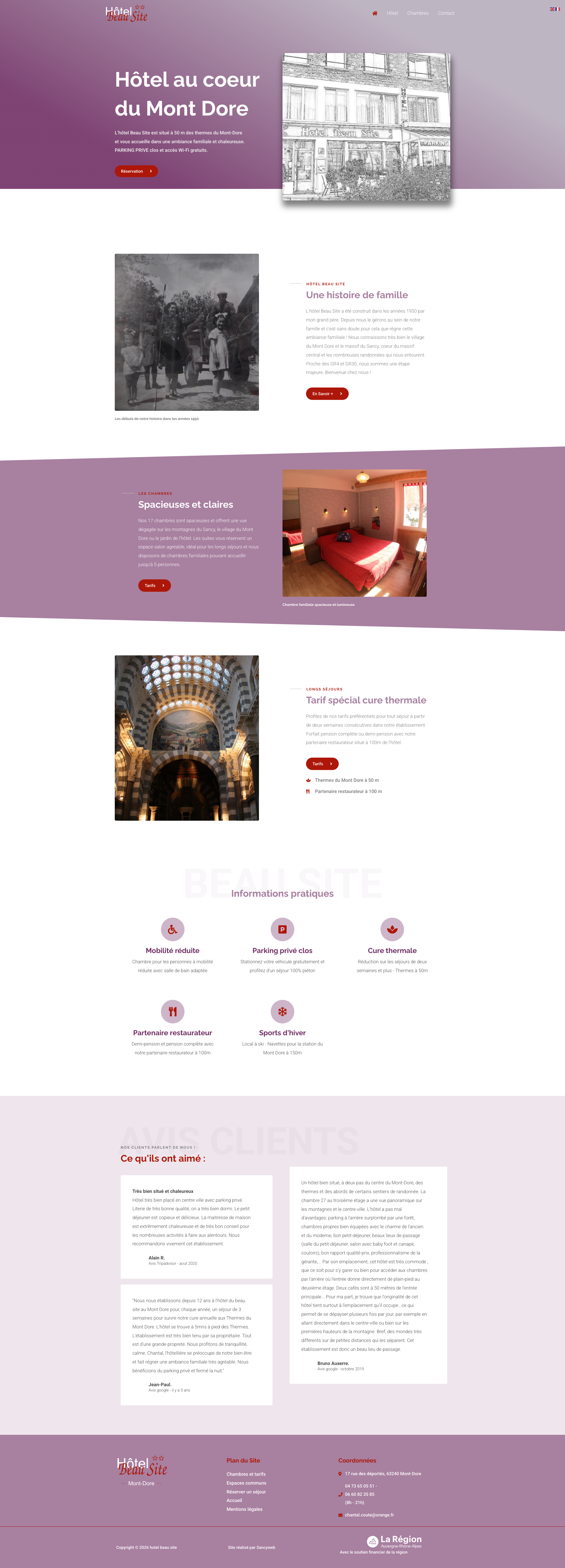 Aperçu du site